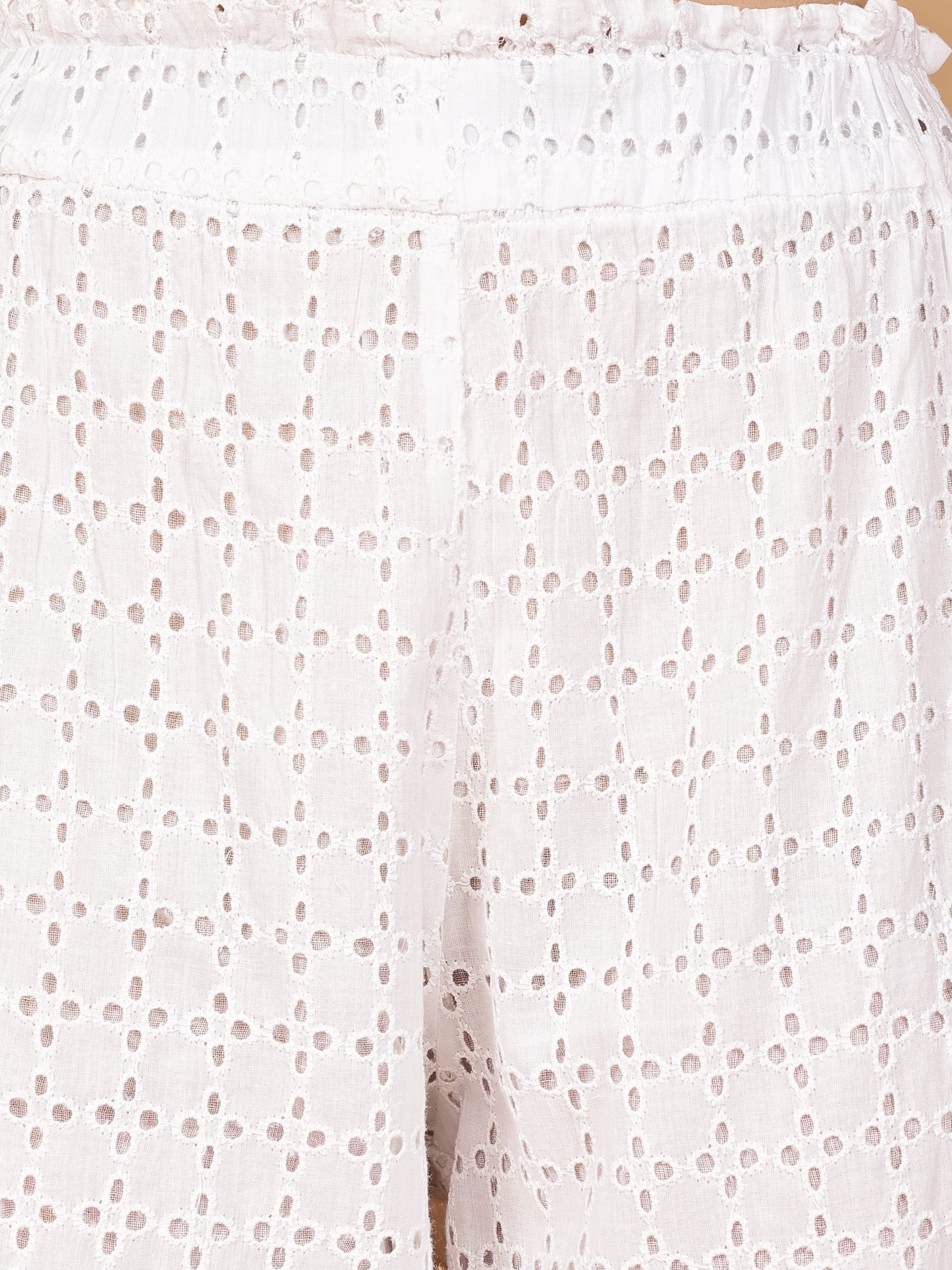 White Aura Schiffili Bottoms