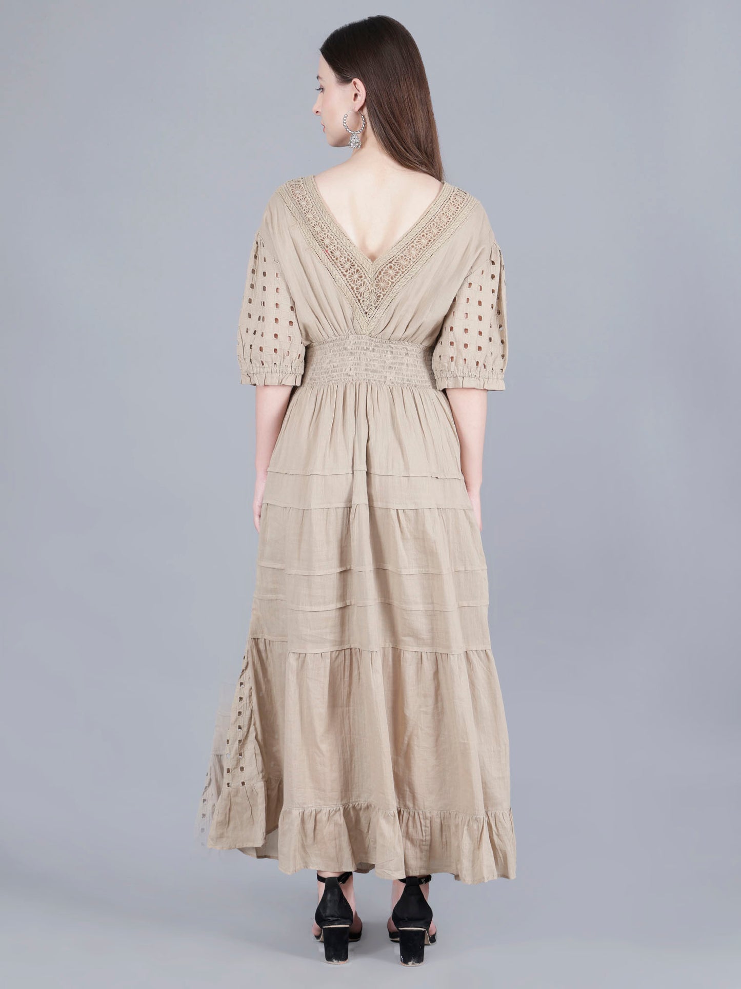 Long Schiffli Dress