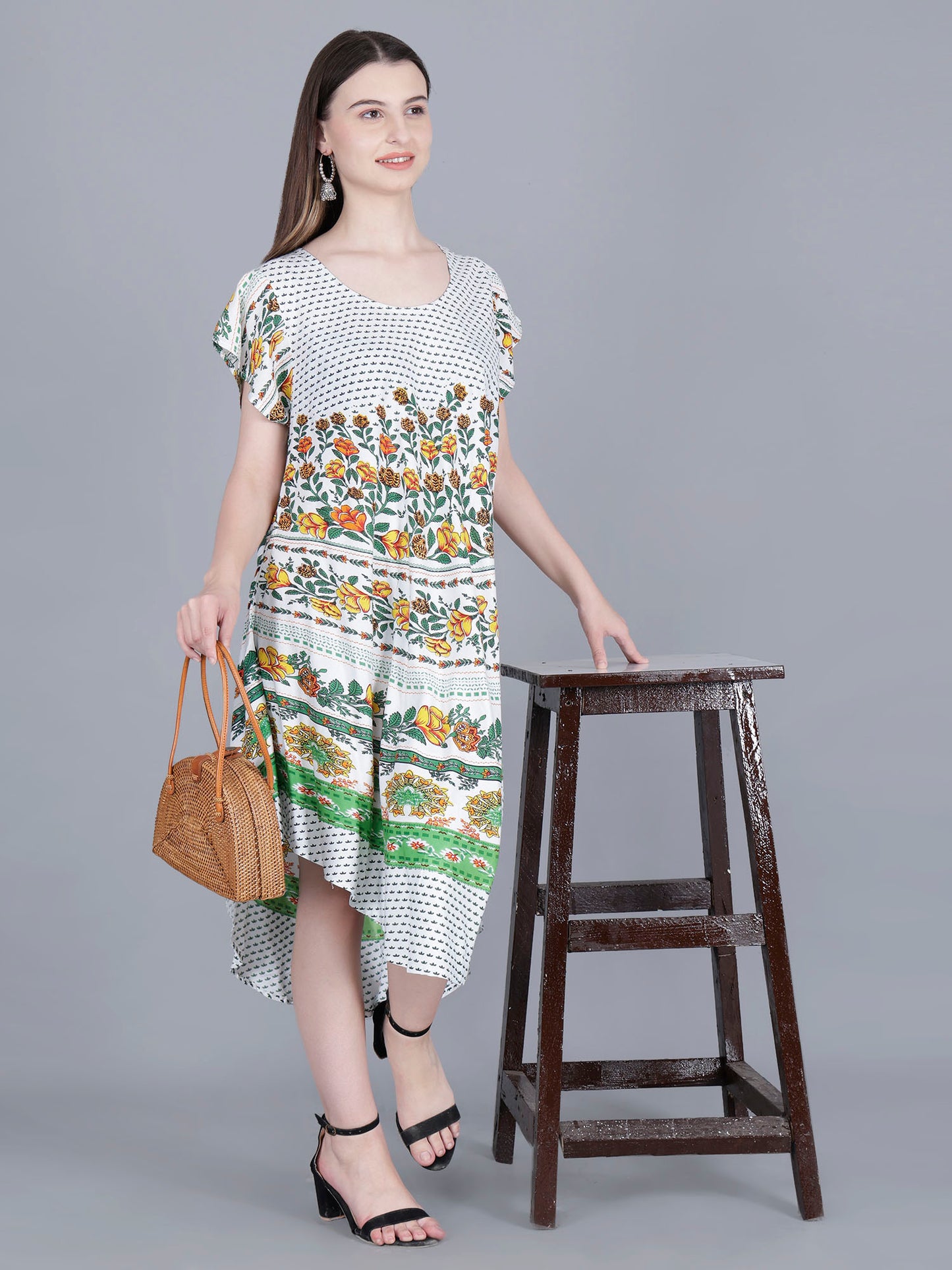 Printed Midi Dress