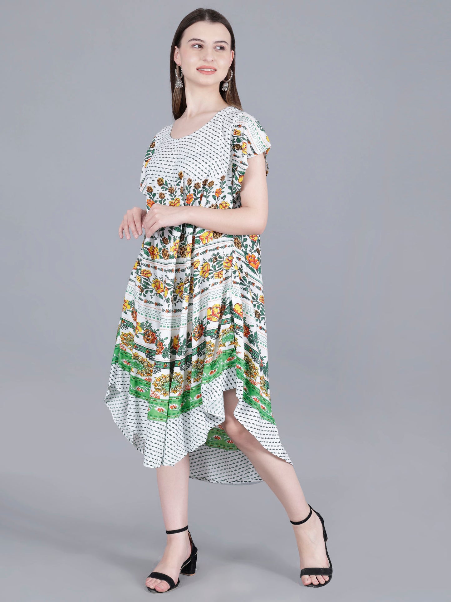 Printed Midi Dress