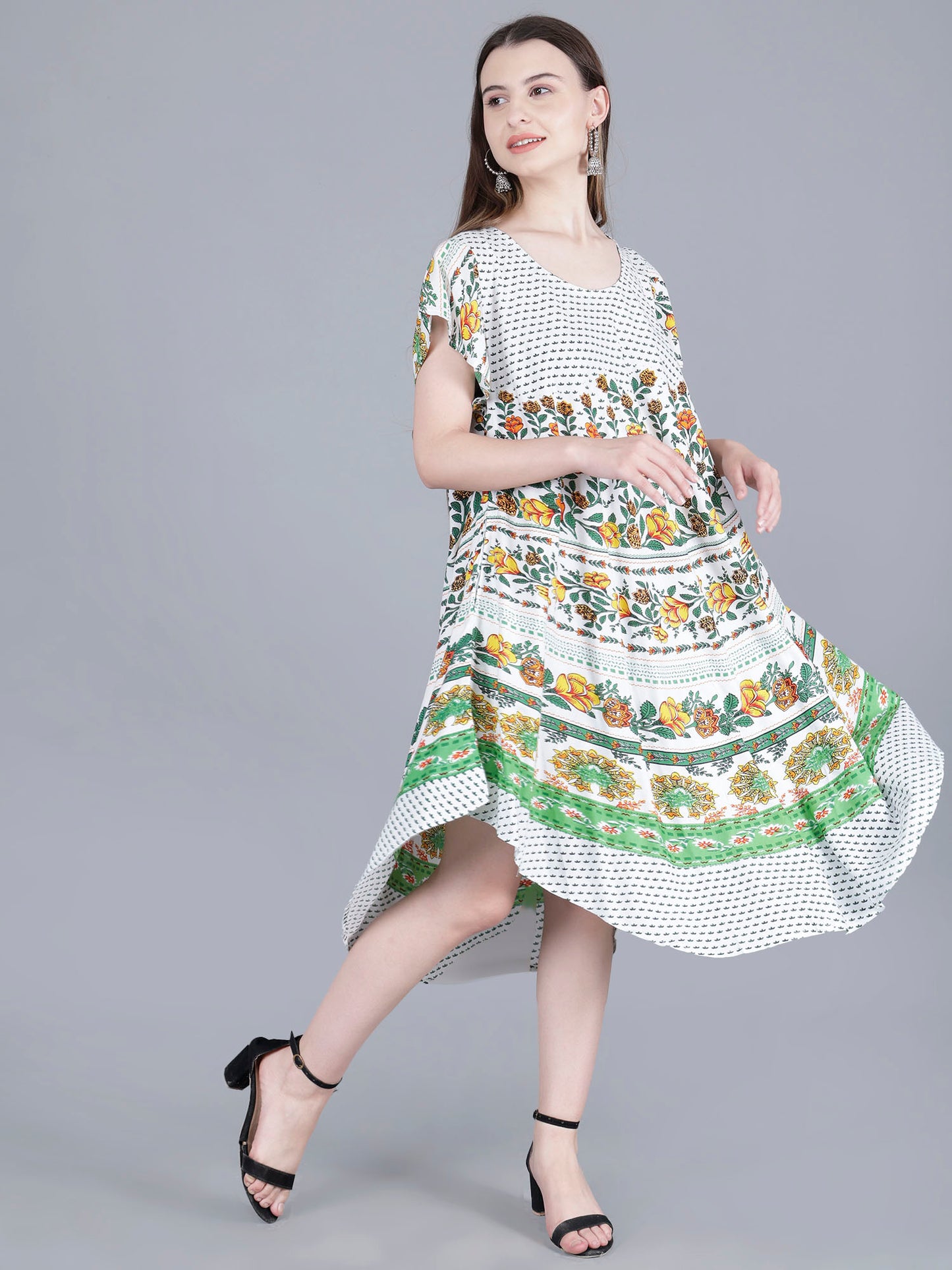 Printed Midi Dress