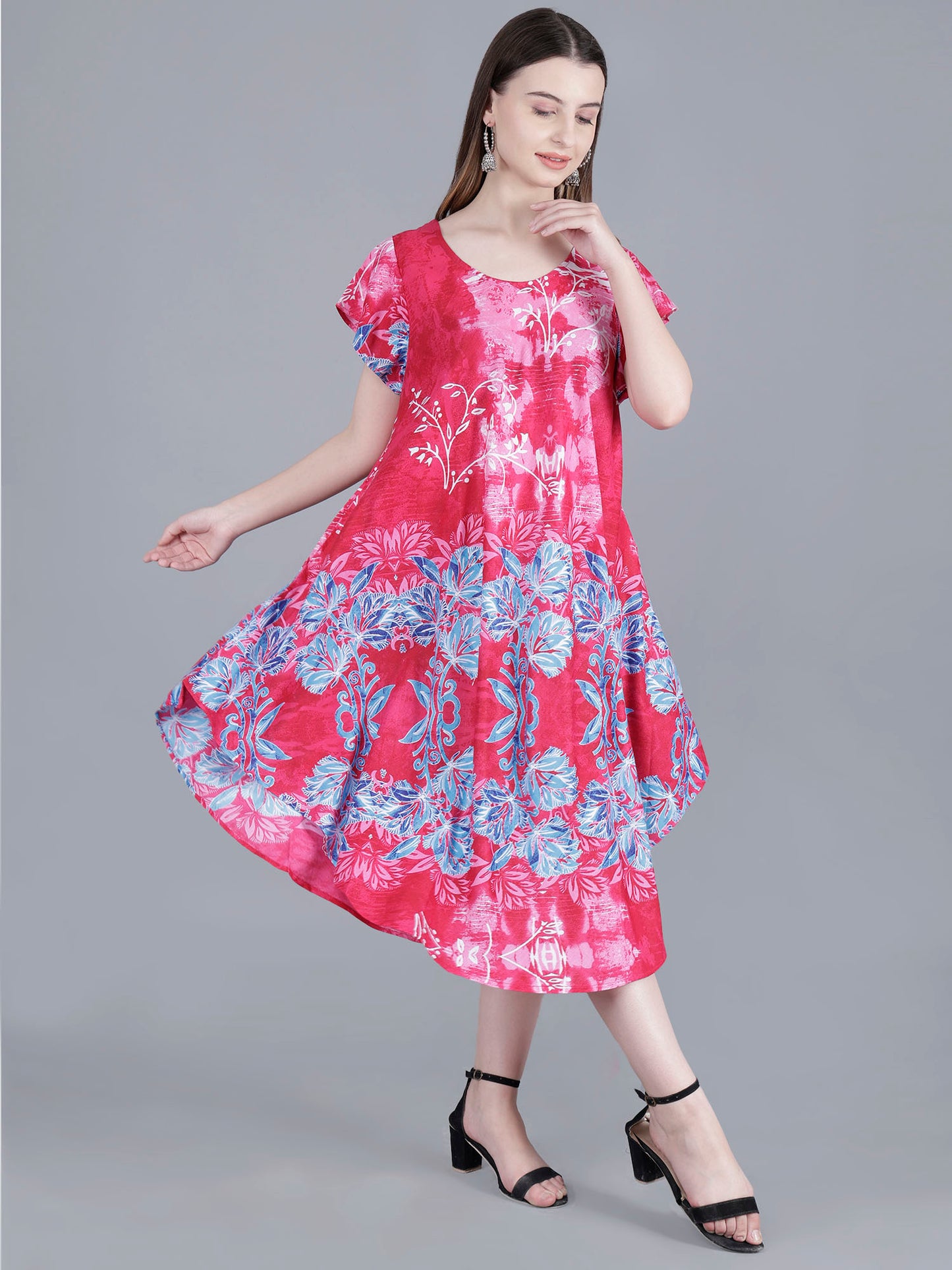 Printed Midi Dress