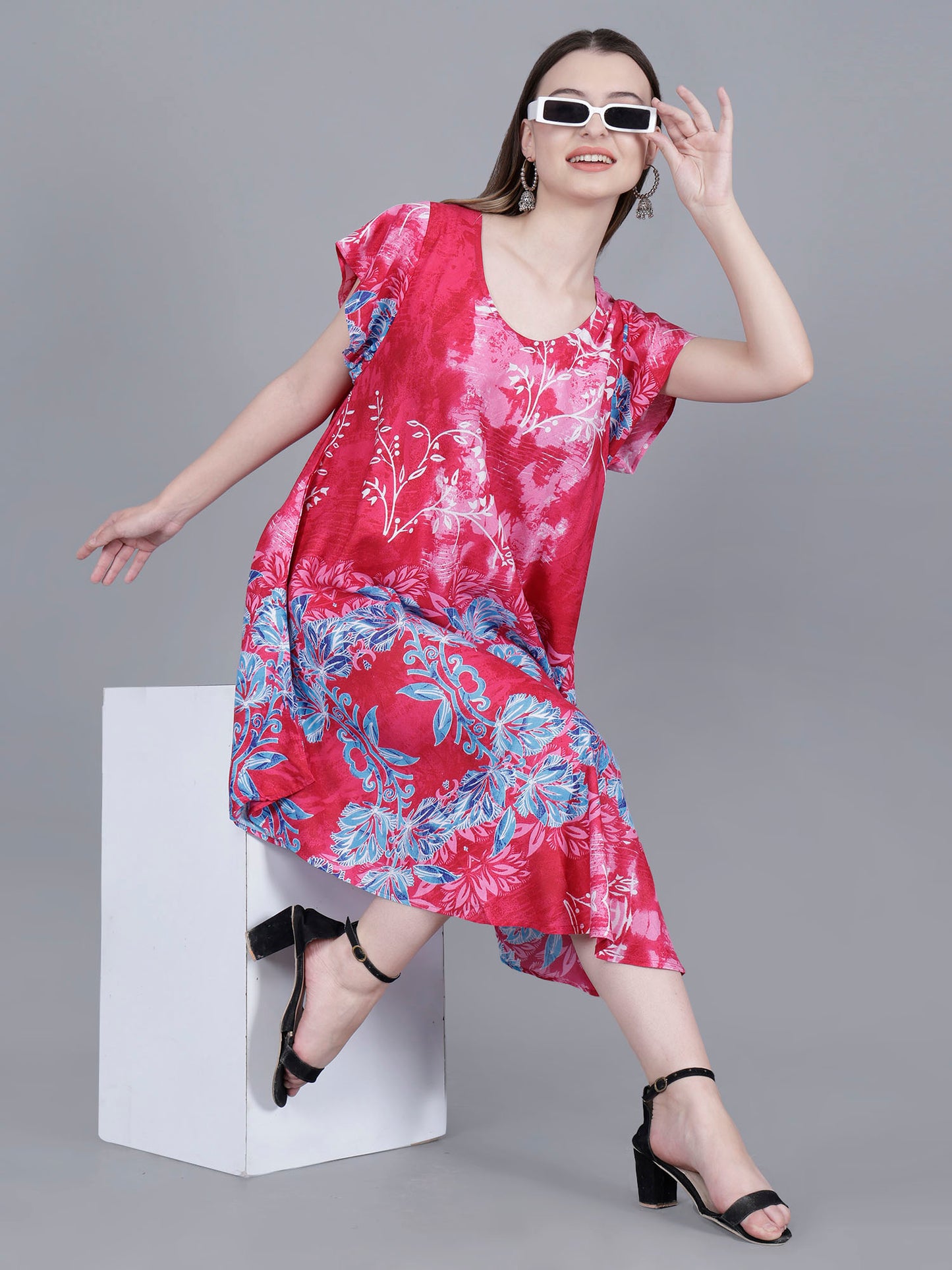 Printed Midi Dress