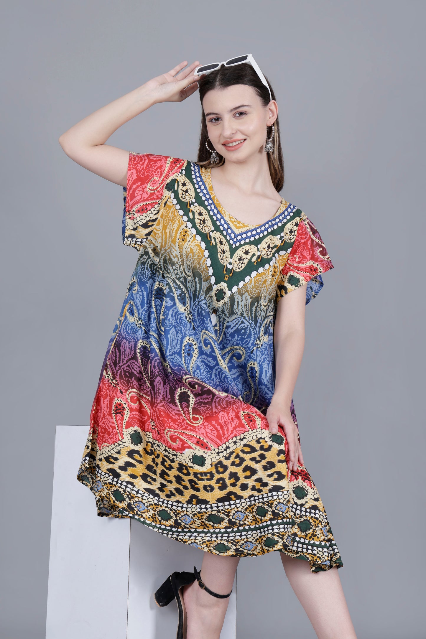 Printed Midi Dress