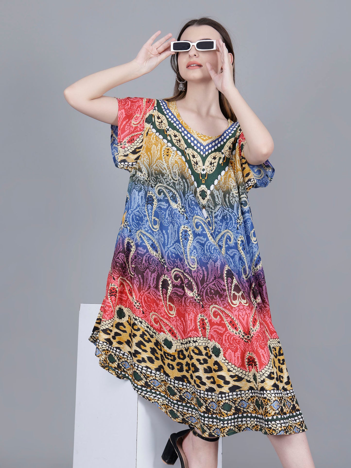 Printed Midi Dress
