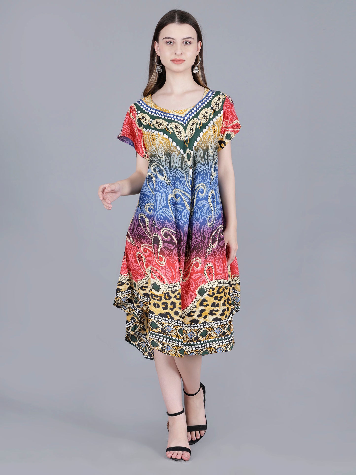 Printed Midi Dress
