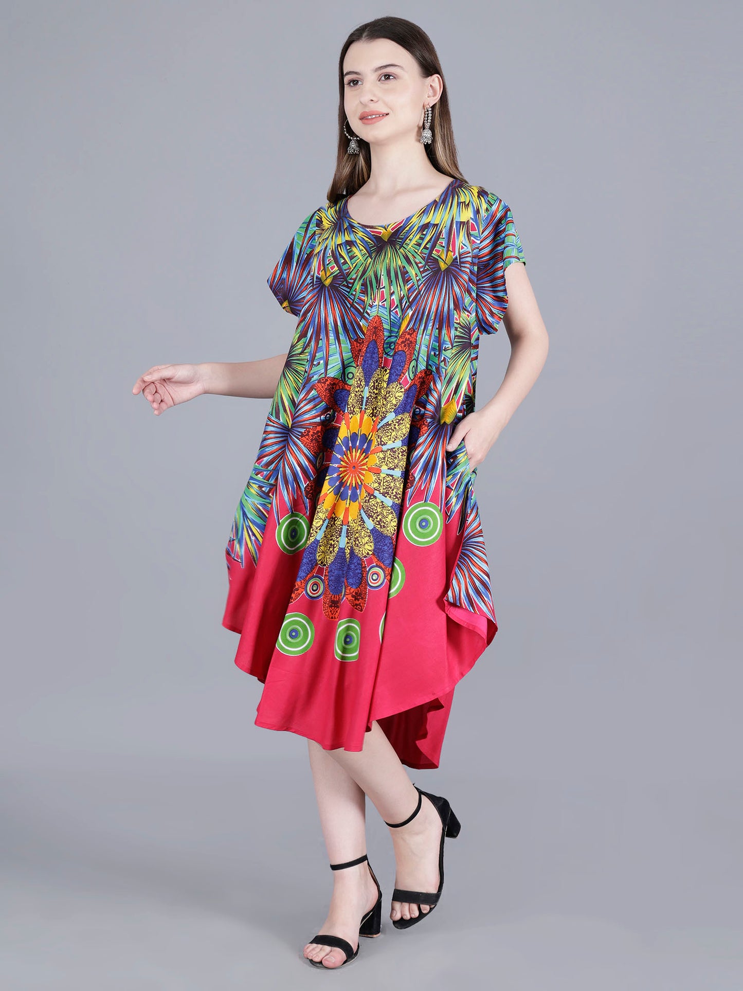 Printed Midi Dress