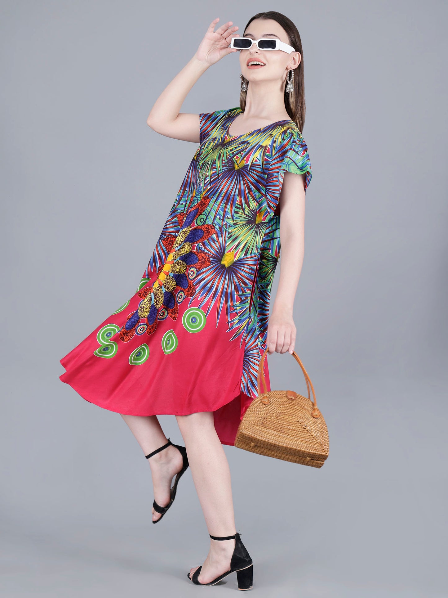 Printed Midi Dress