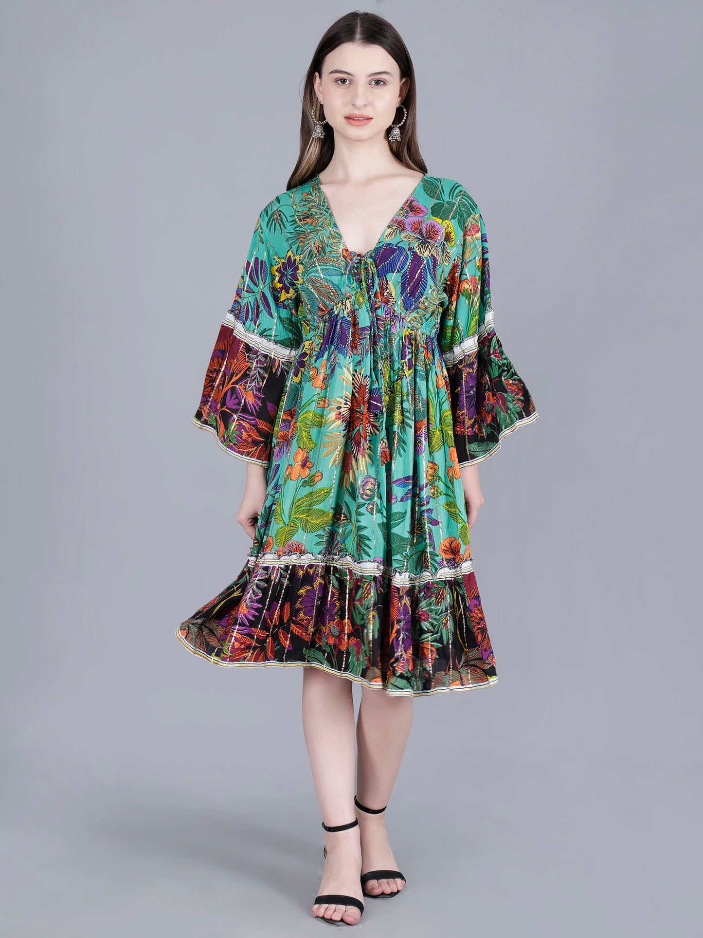 Printed Midi Dress