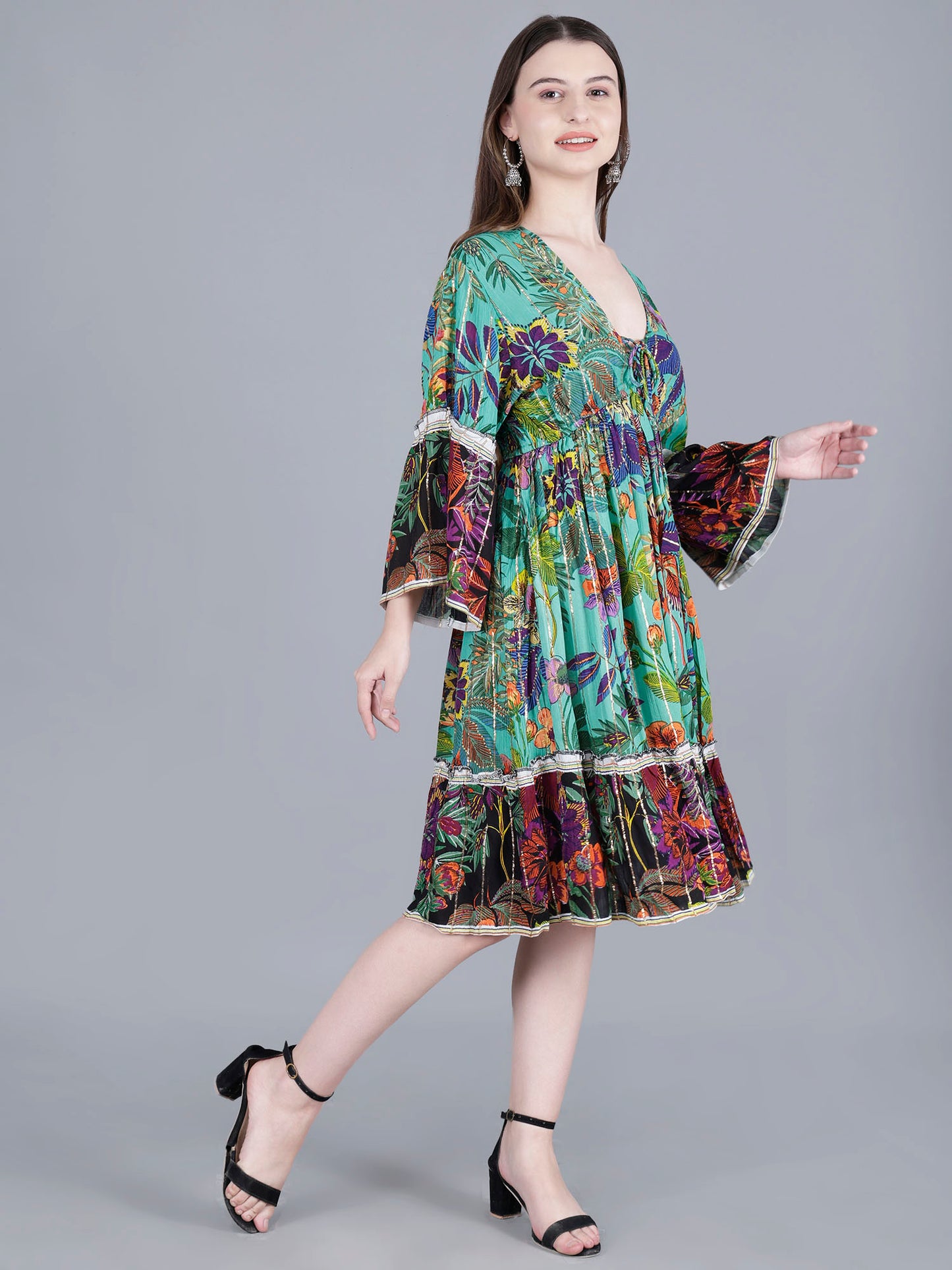 Printed Midi Dress
