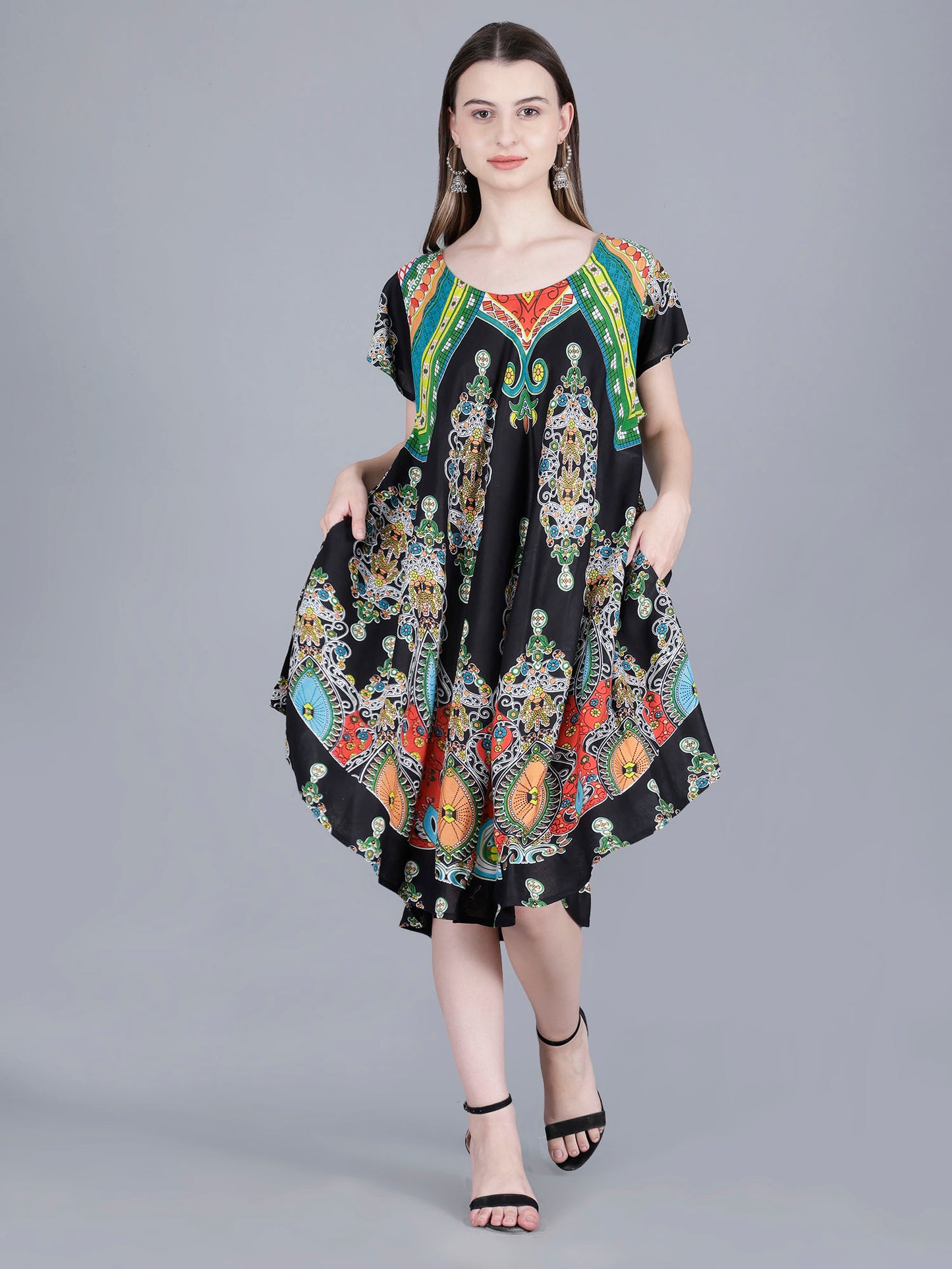 Printed Midi Dress