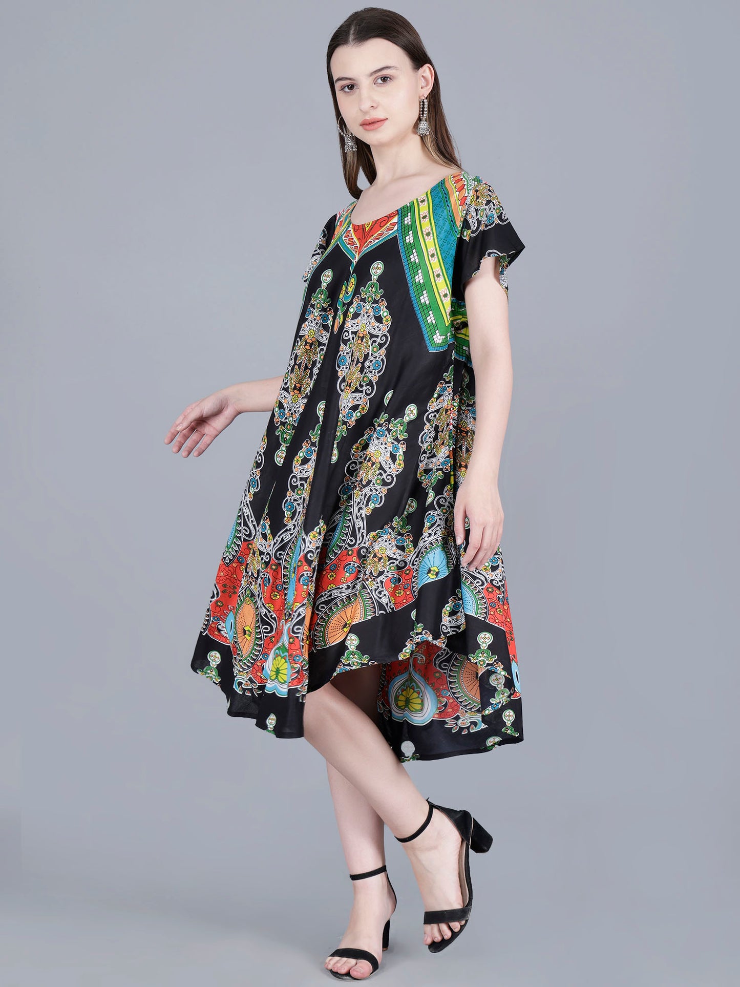 Printed Midi Dress