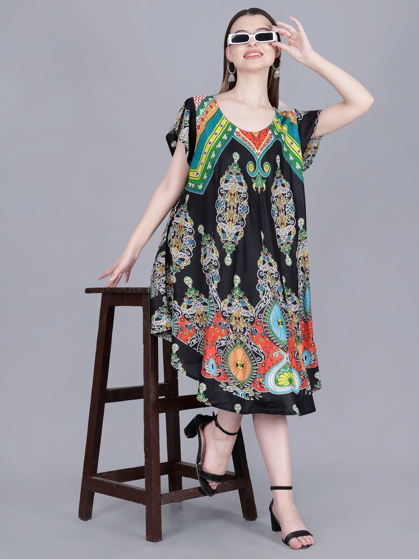 Printed Midi Dress