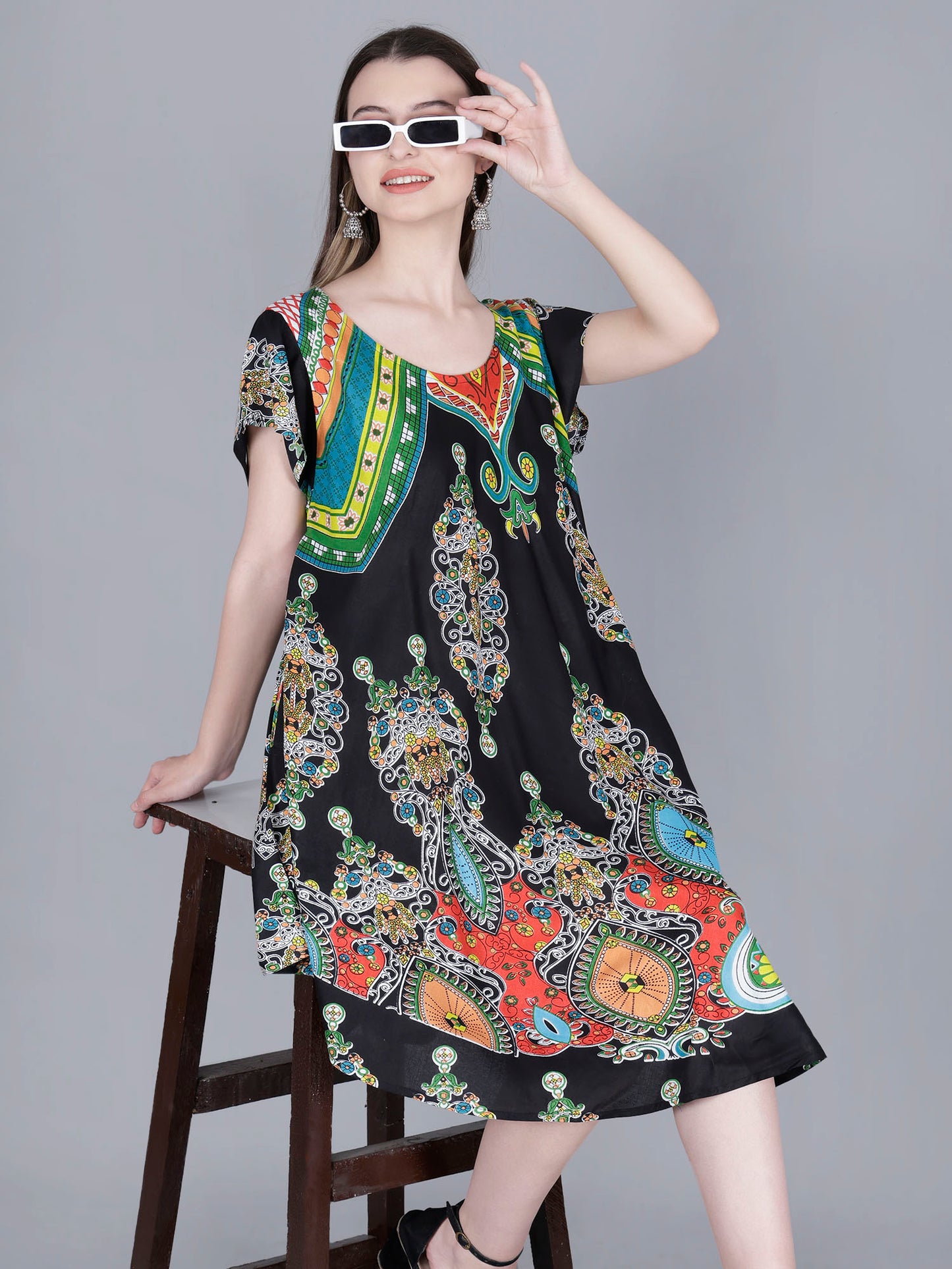 Printed Midi Dress