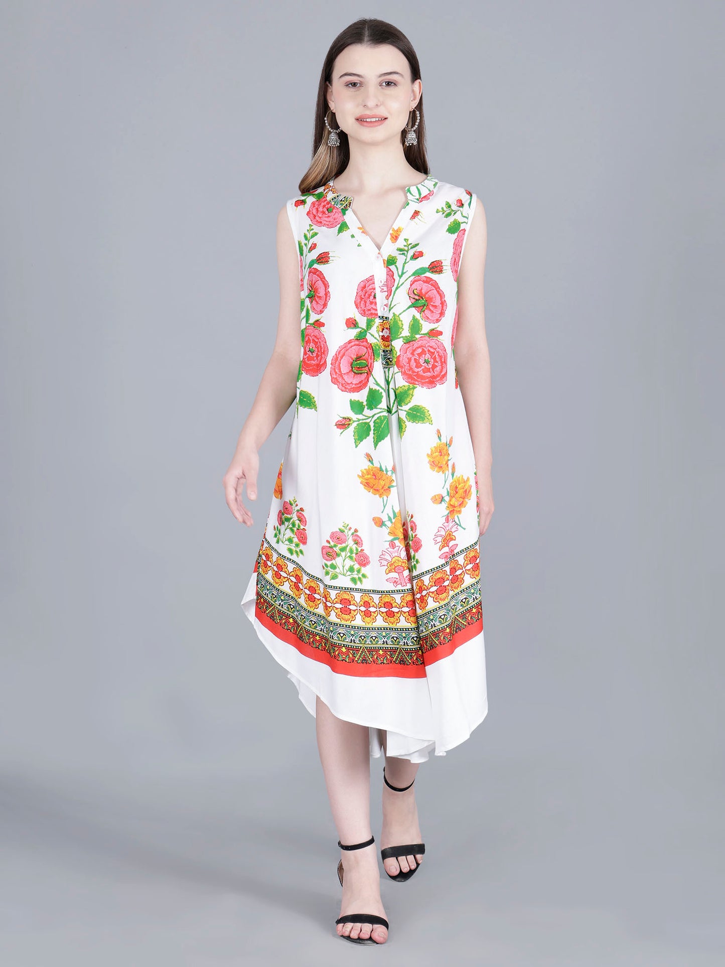 Floral Printed Midi Dress