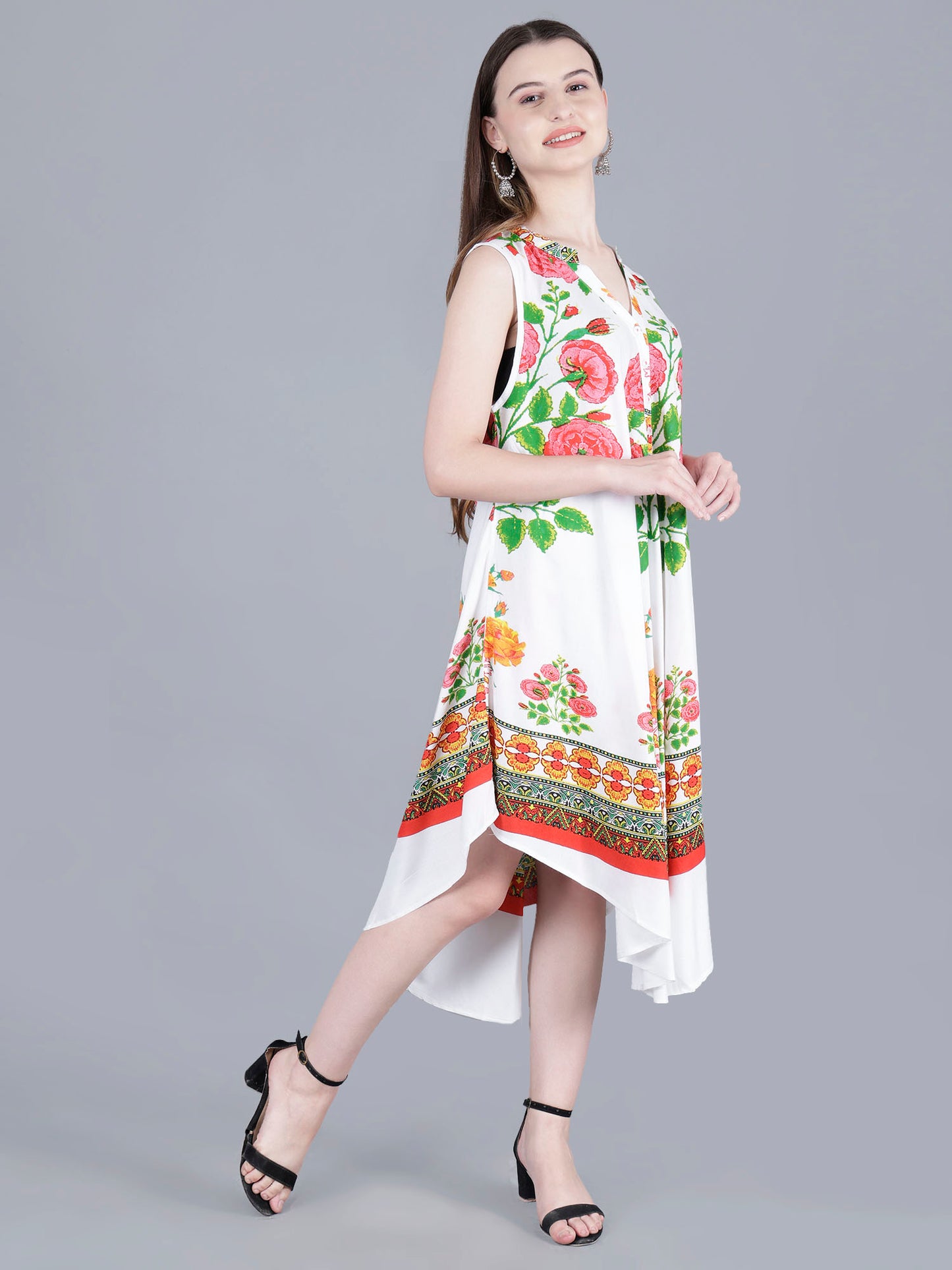 Floral Printed Midi Dress