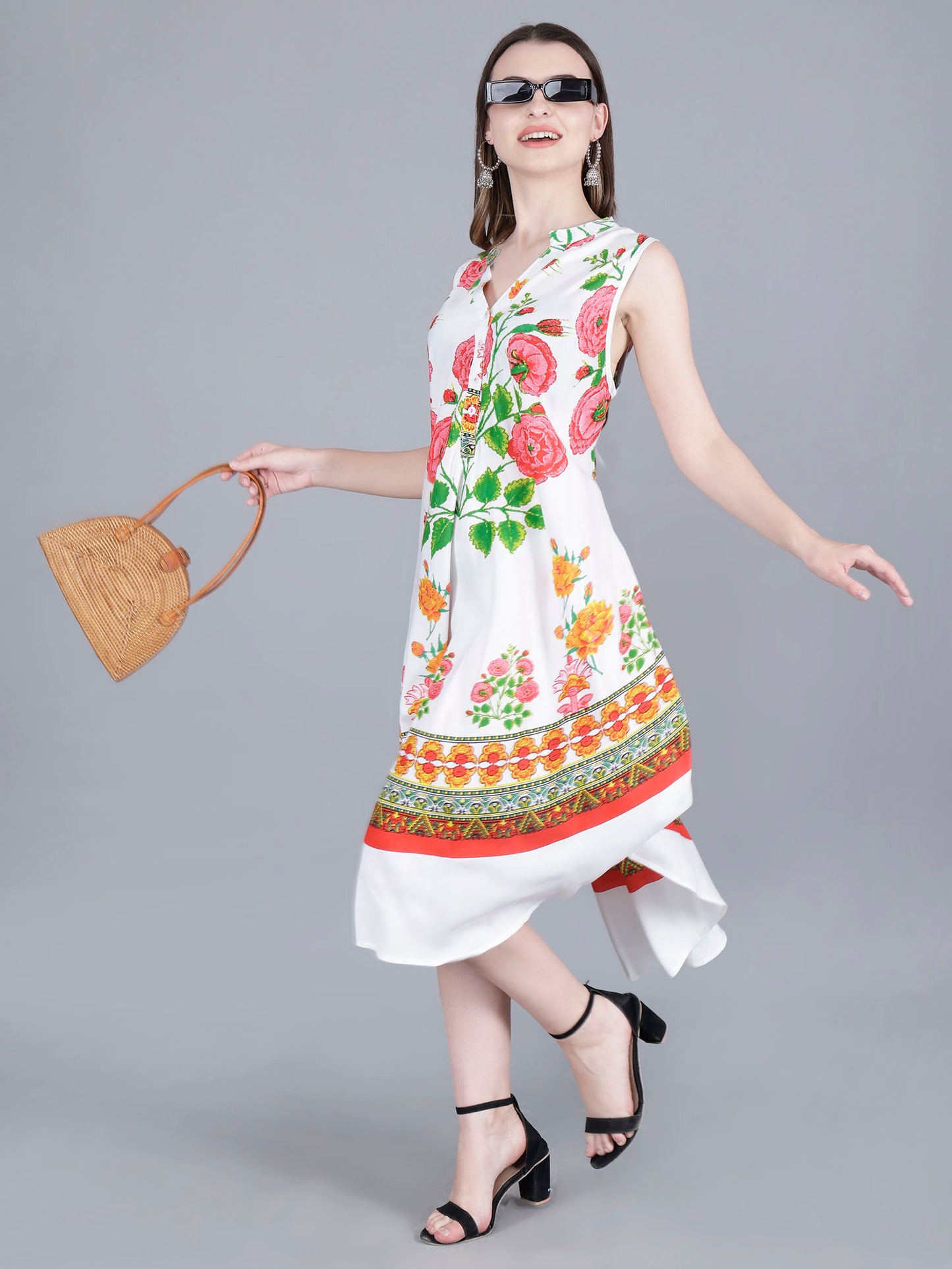 Floral Printed Midi Dress