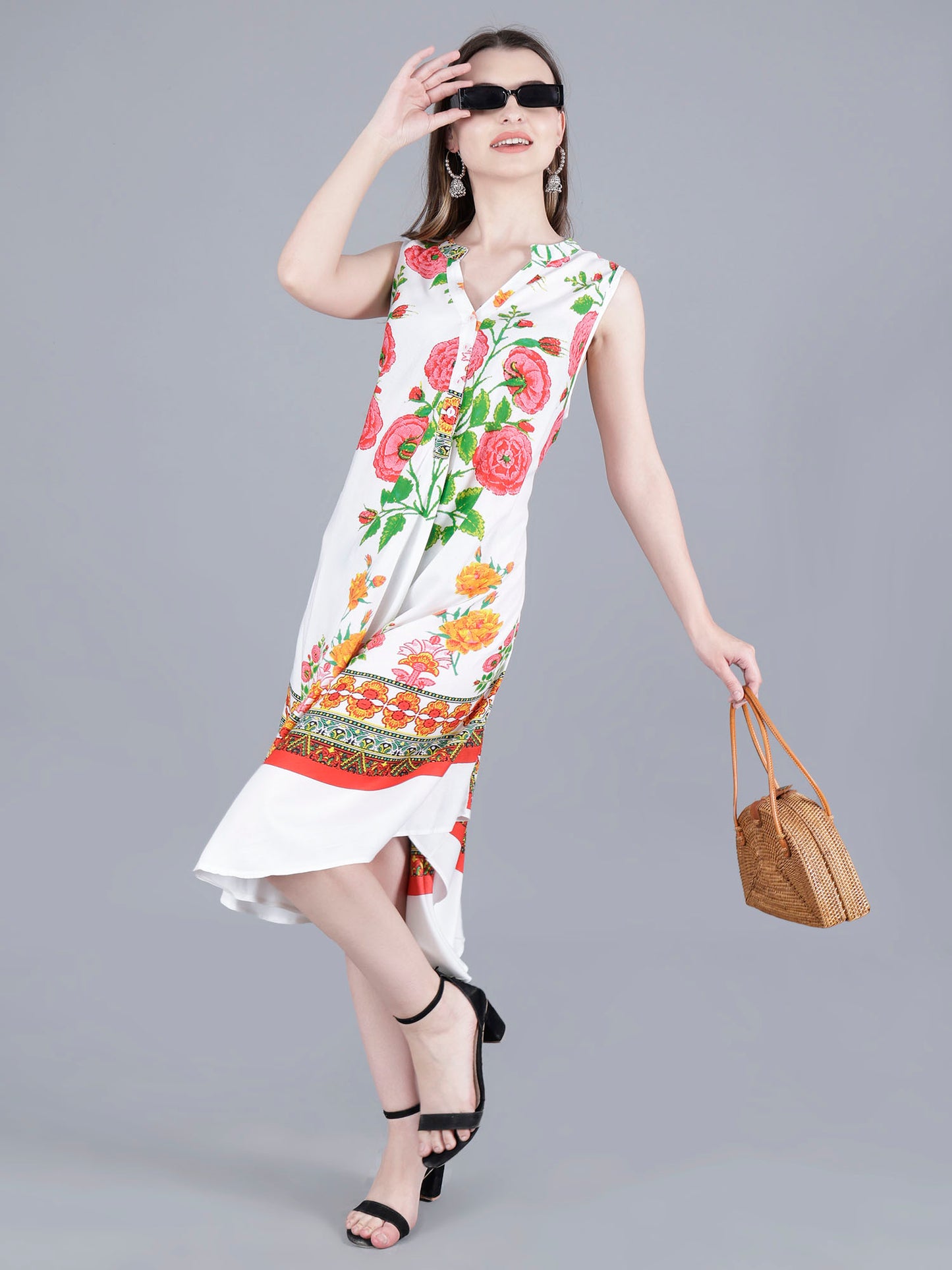 Floral Printed Midi Dress