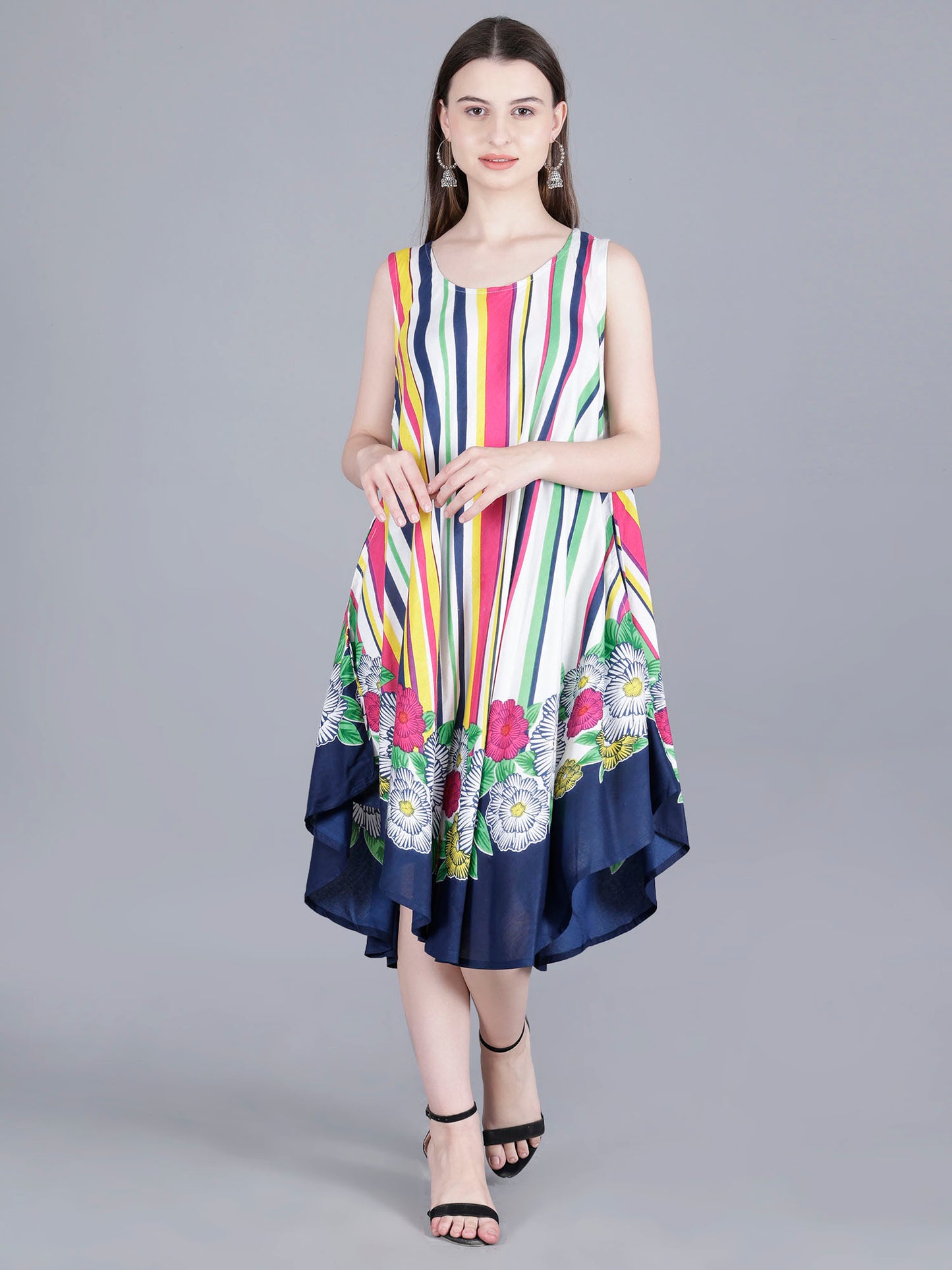 Printed Midi Dress