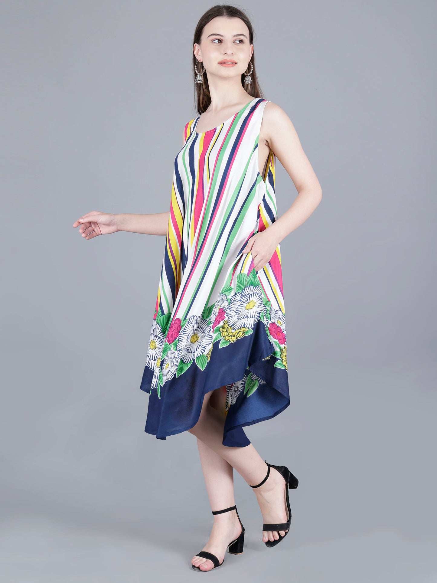 Printed Midi Dress