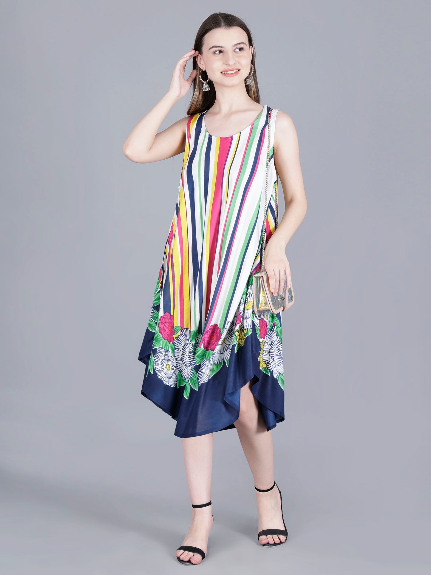 Printed Midi Dress