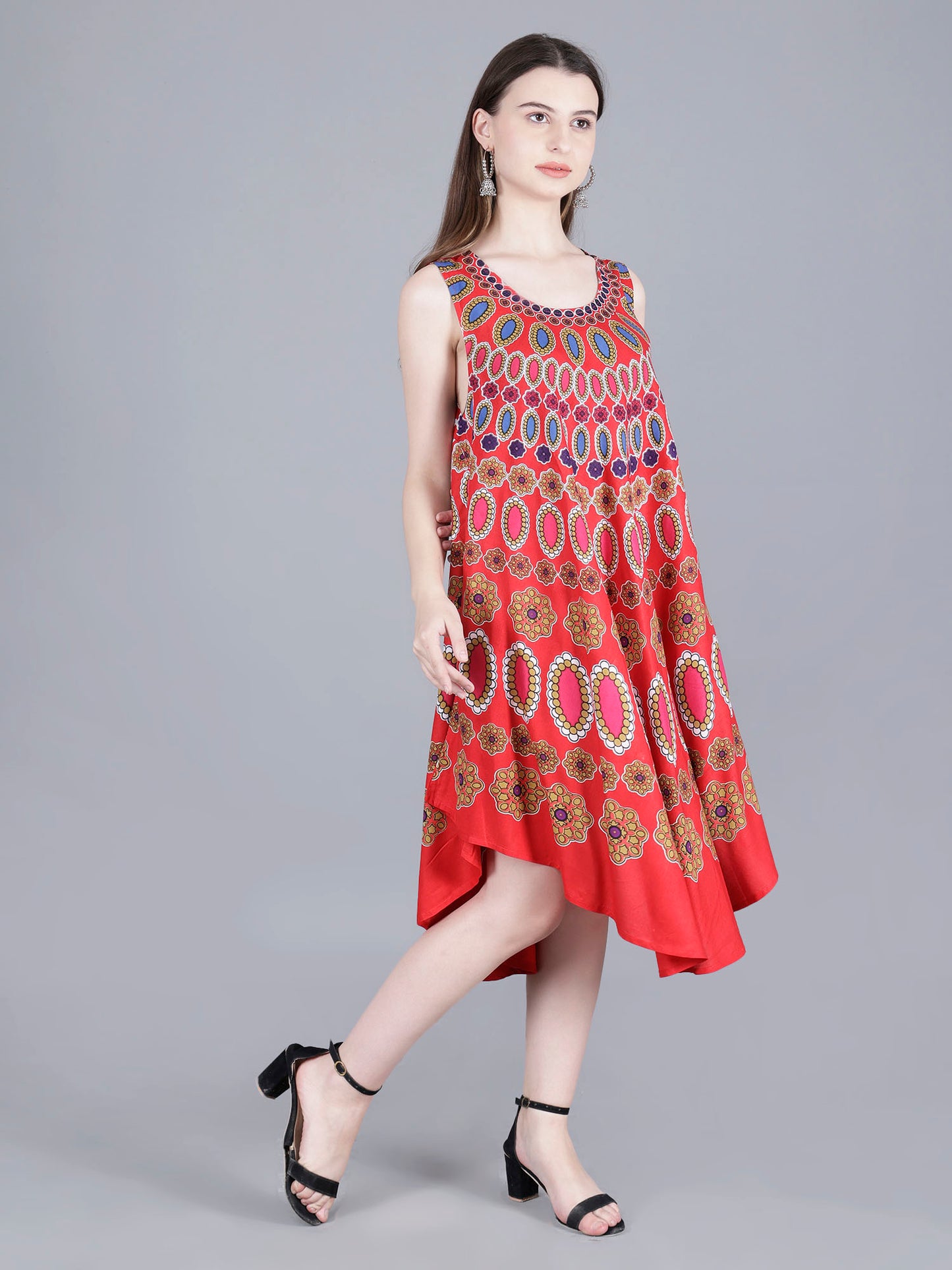 Printed Midi Dress