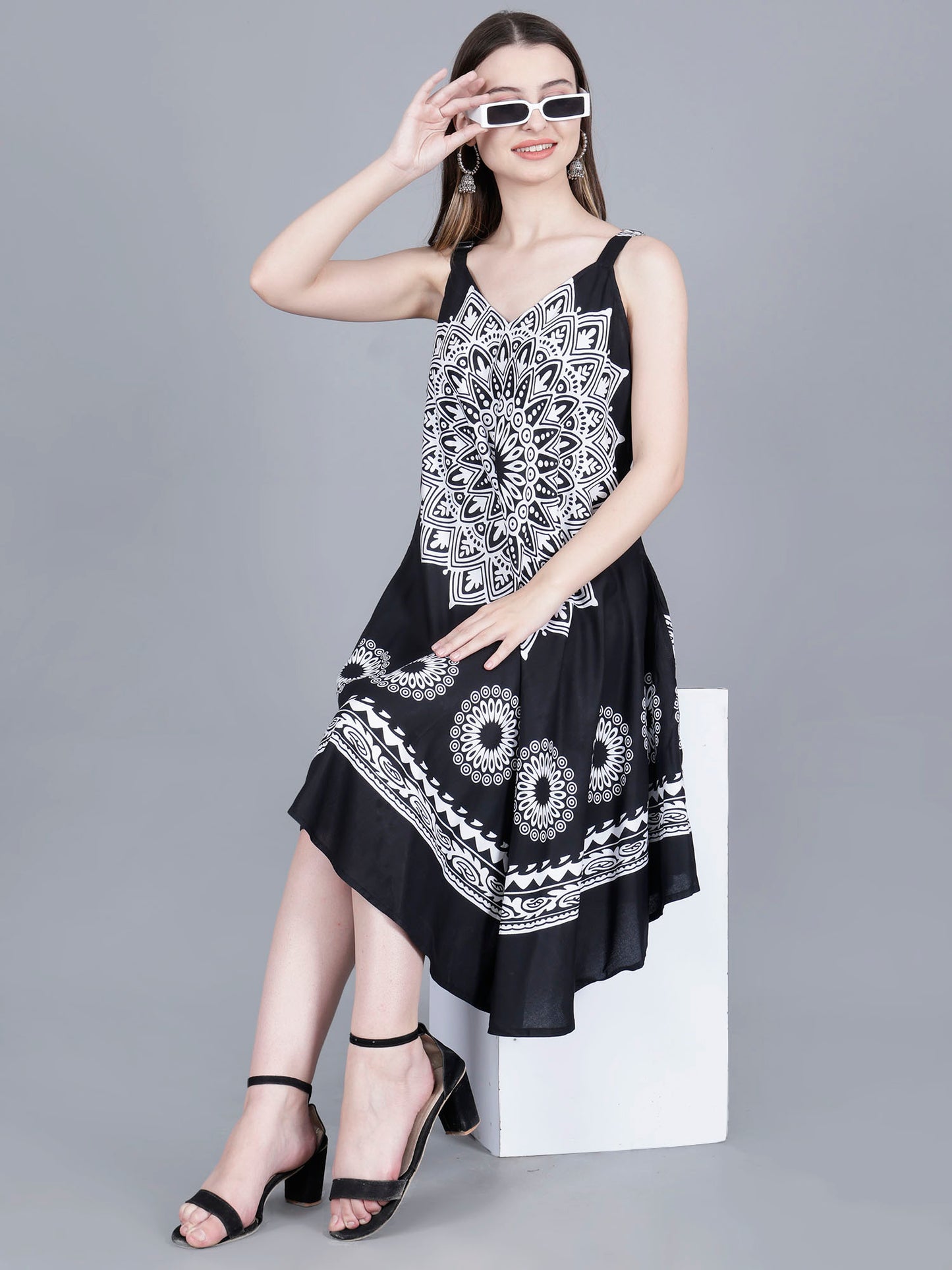 Printed Midi Dress