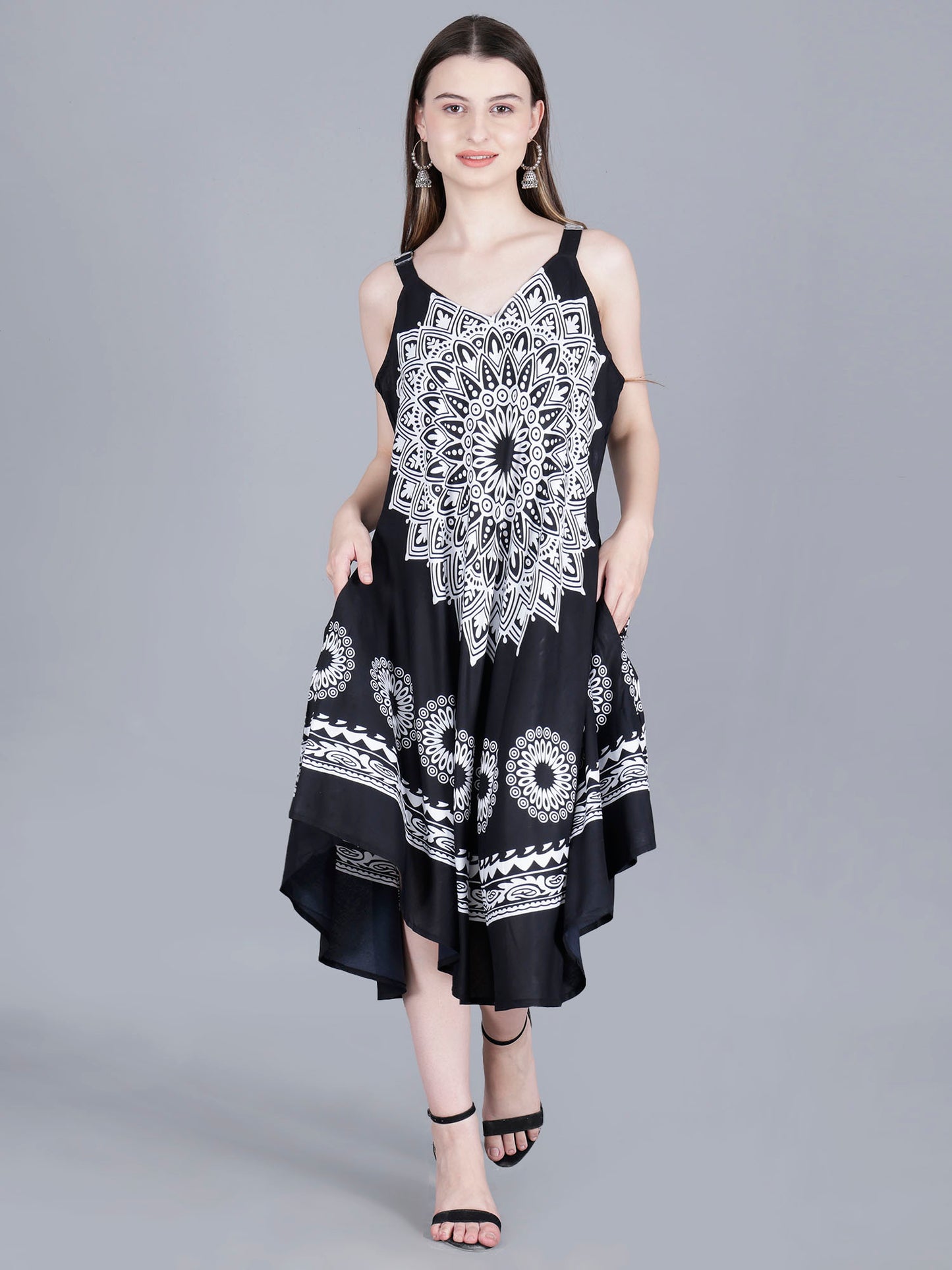 Printed Midi Dress