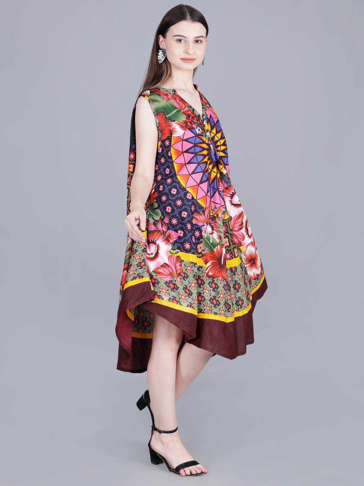 Printed Midi Dress