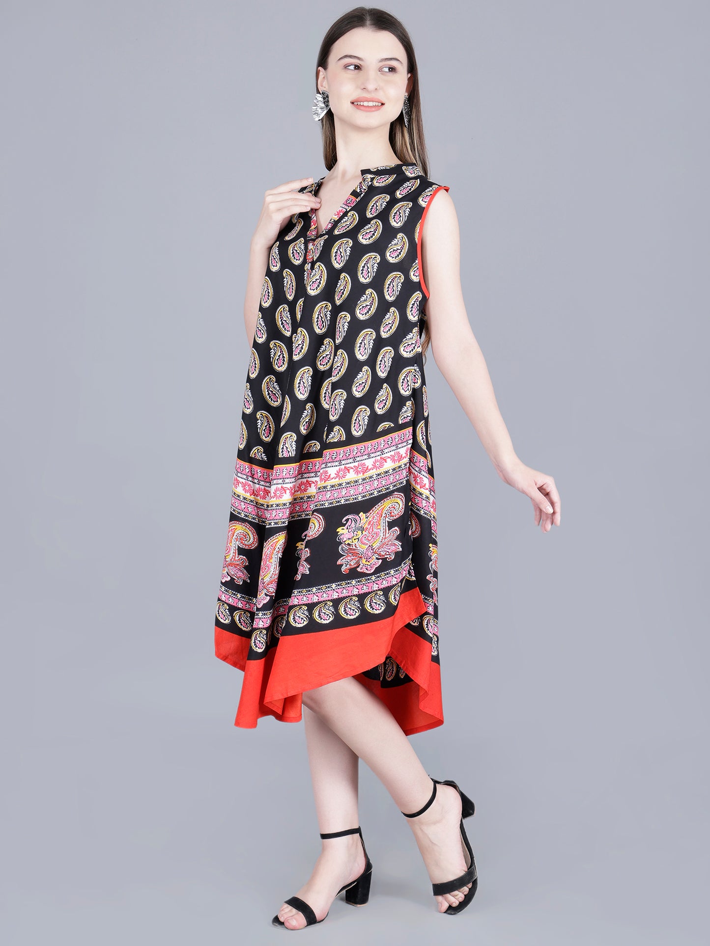 Printed Midi Dress