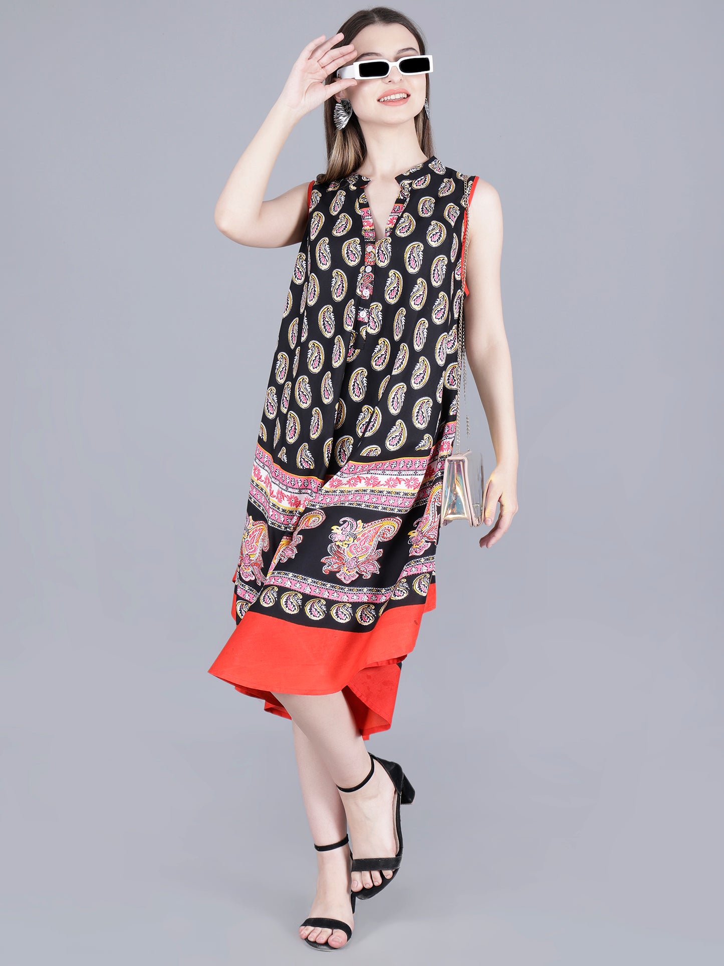 Printed Midi Dress