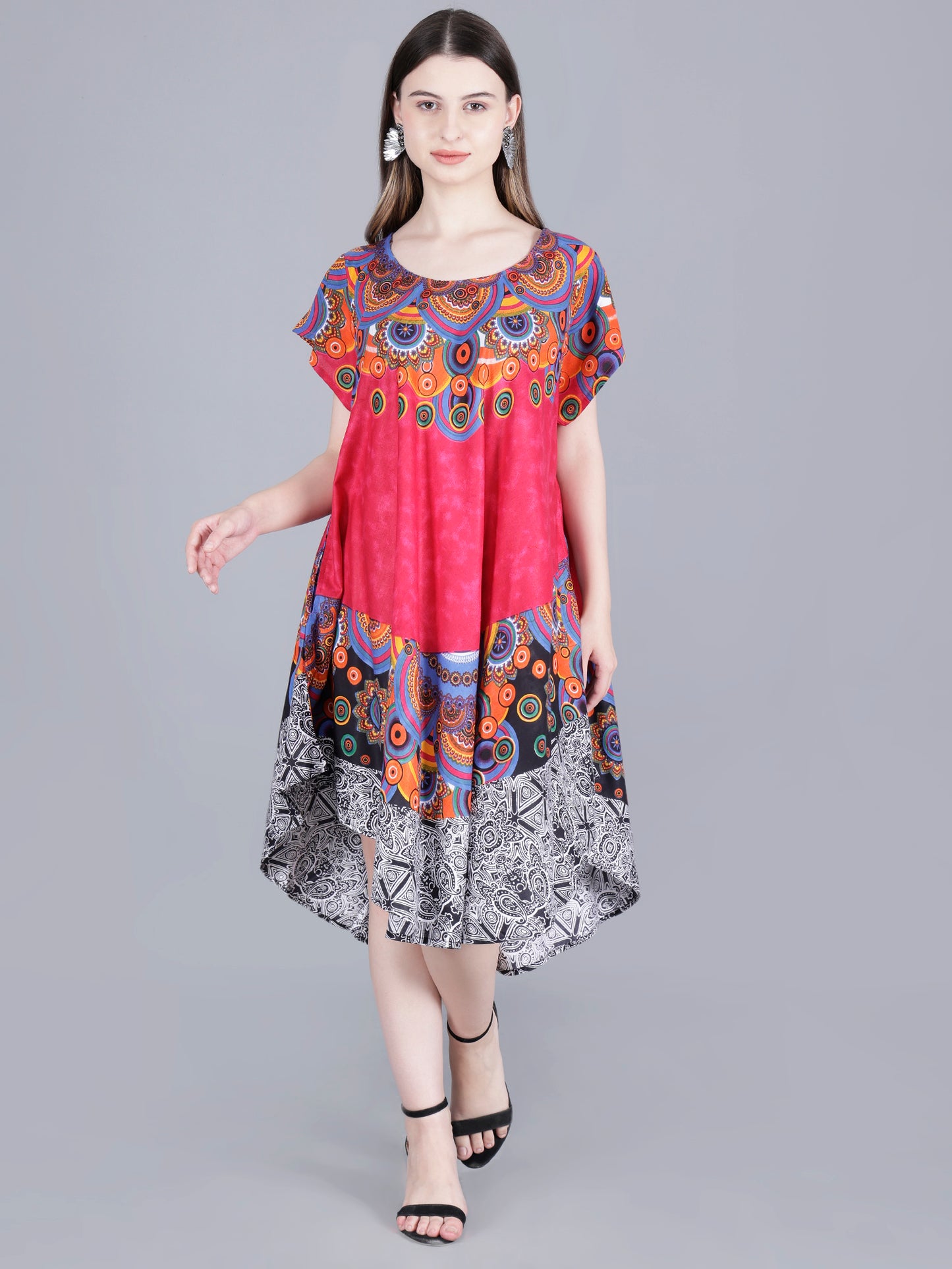 Printed Midi Dress