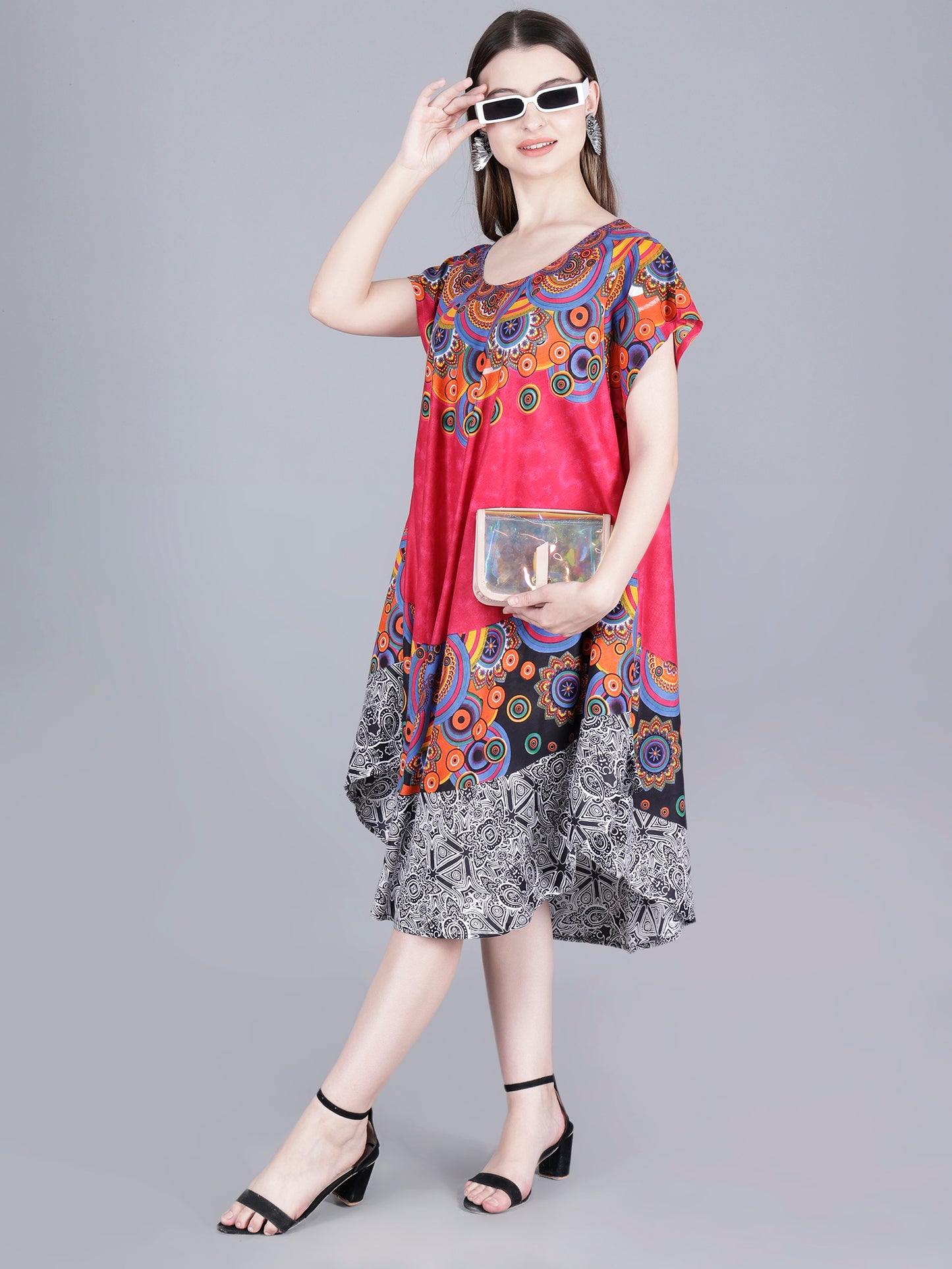 Printed Midi Dress