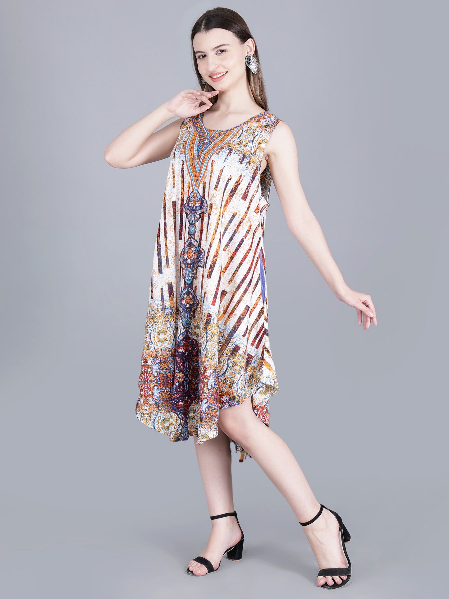 Printed Midi Dress