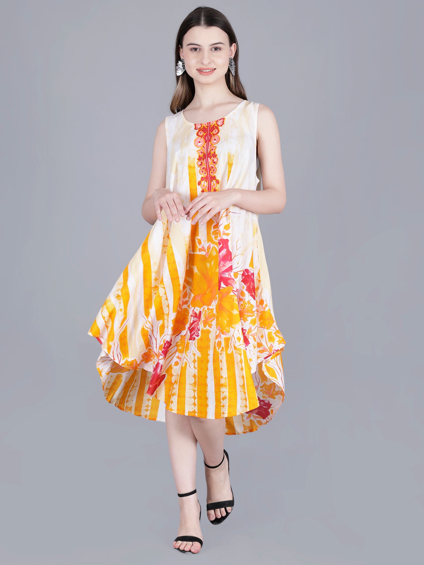 Vestido midi estampado