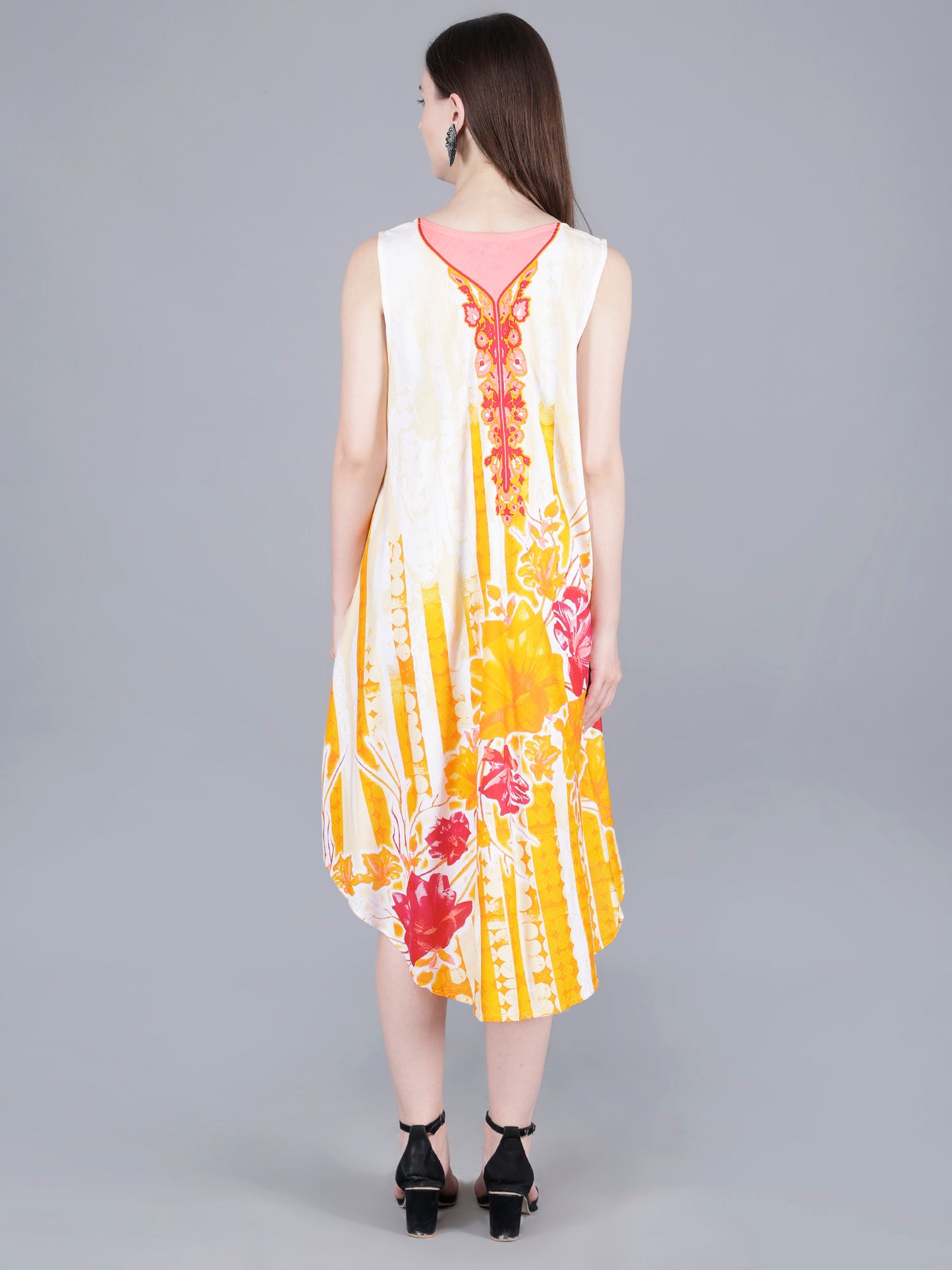 Vestido midi estampado