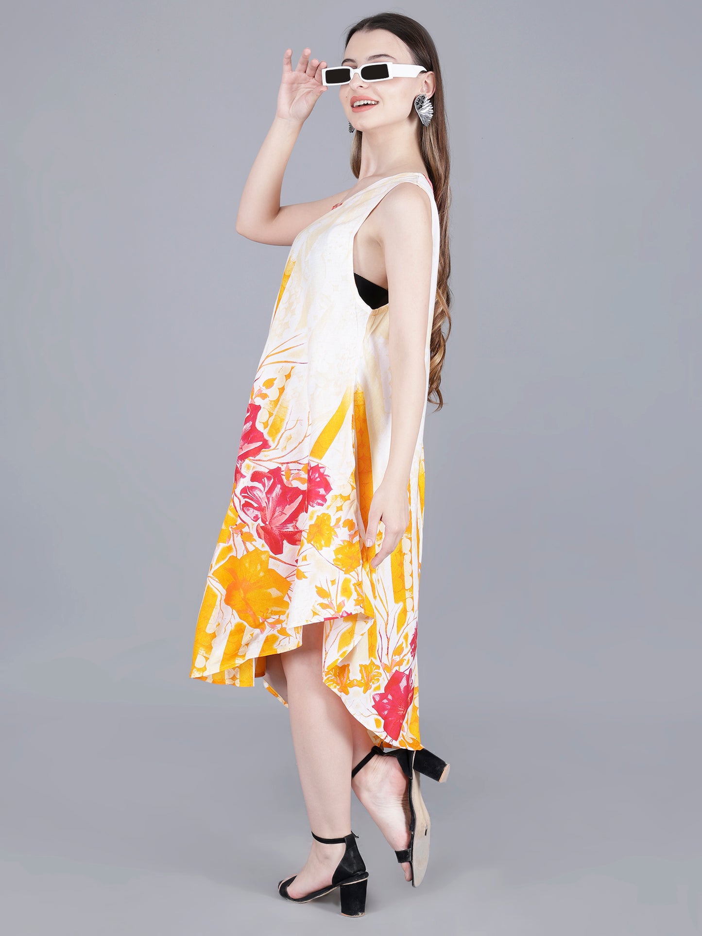 Vestido midi estampado