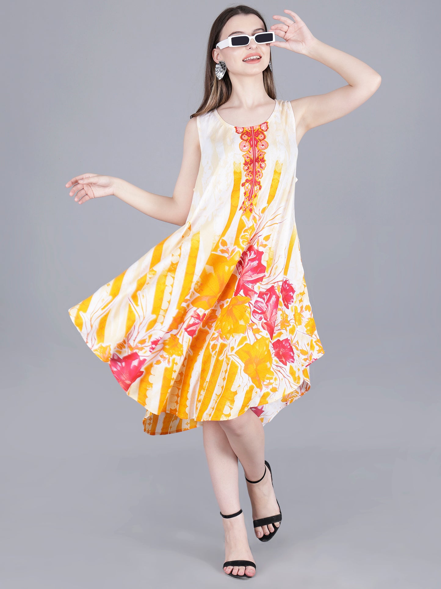 Vestido midi estampado