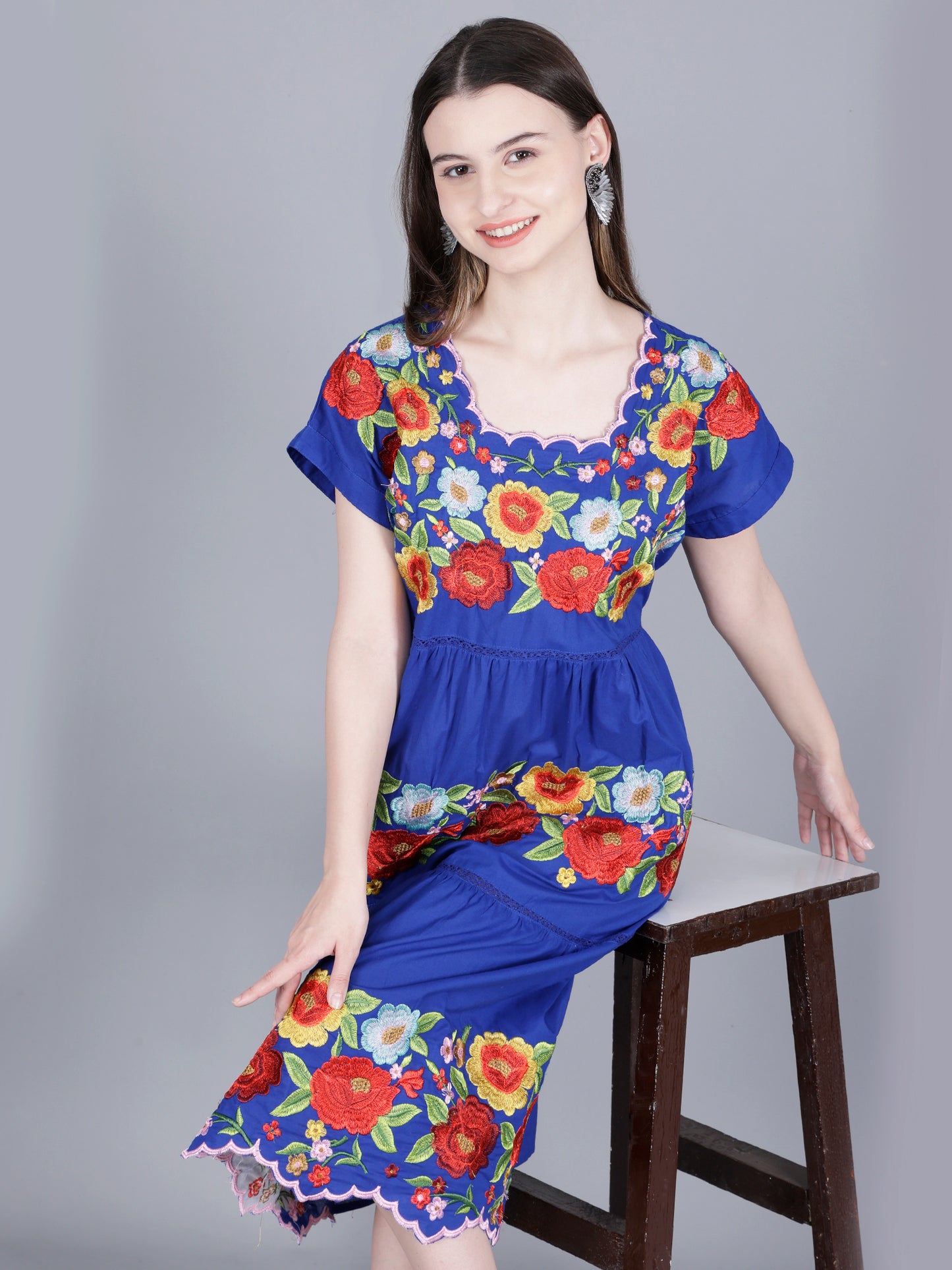 Floral Print Midi Dress