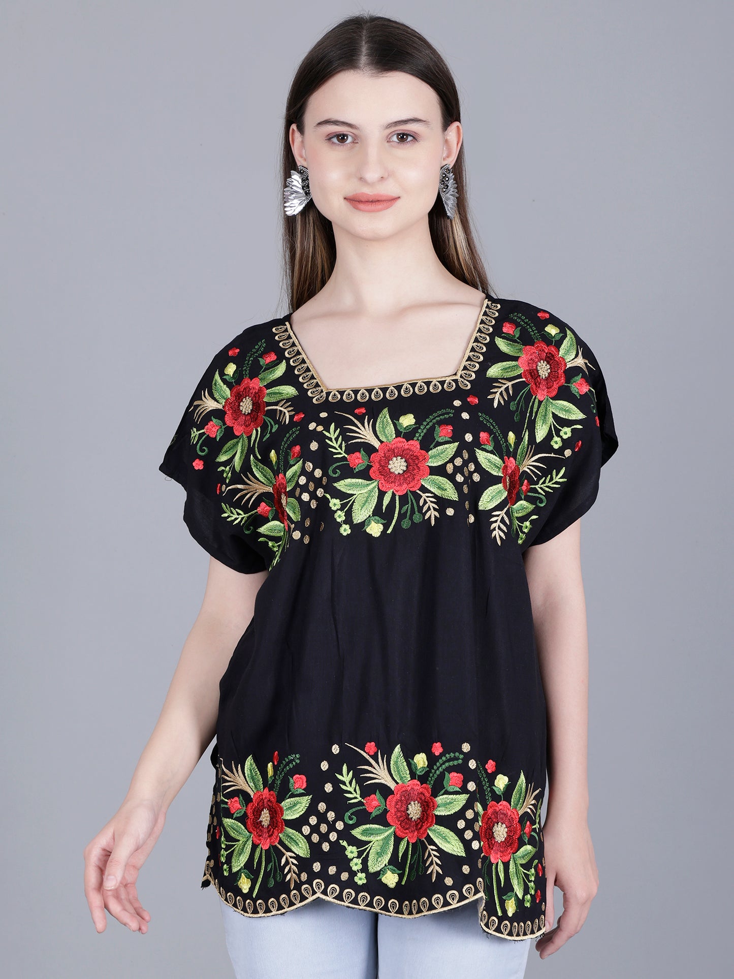 Floral Embroidery Top