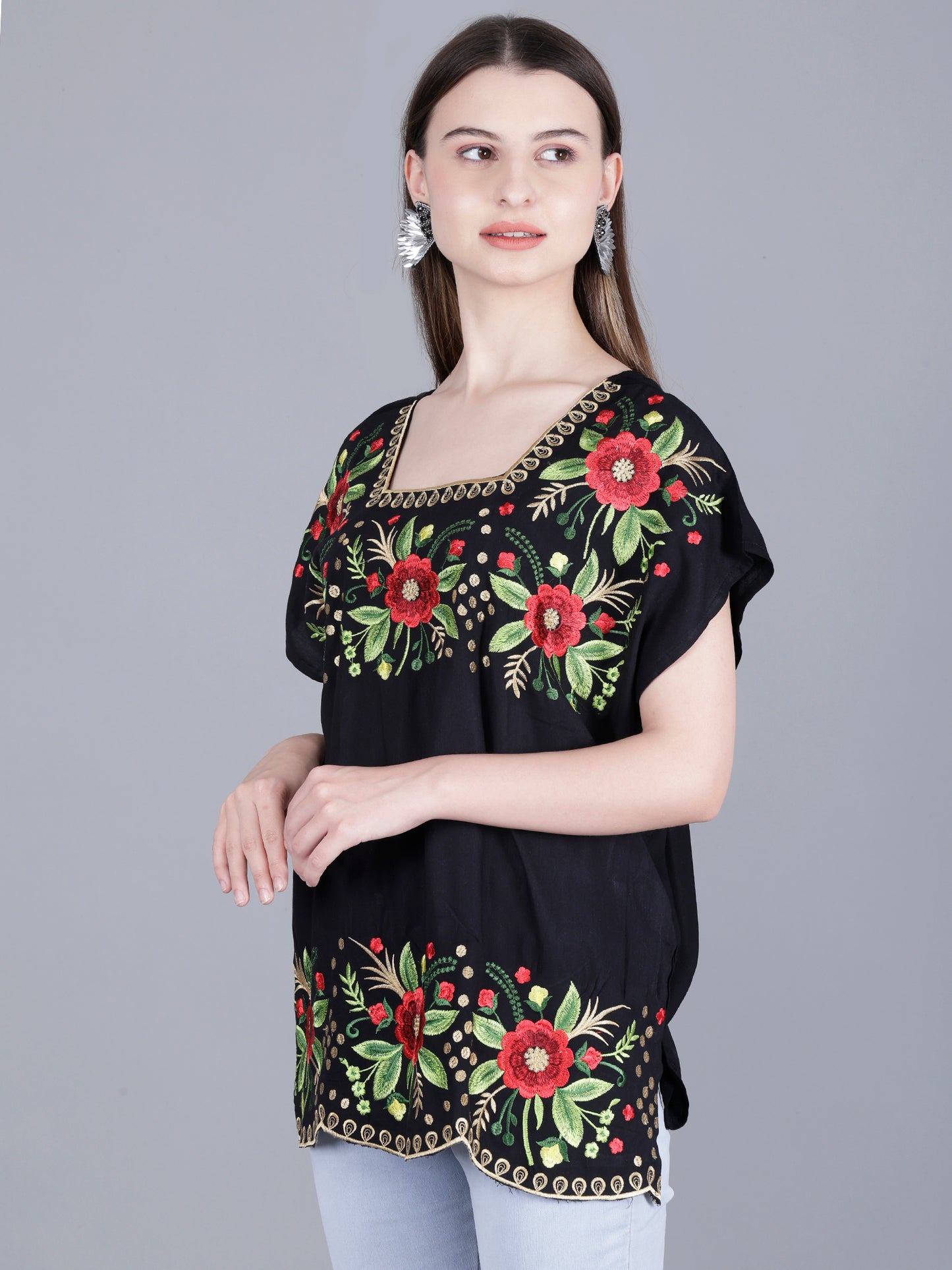 Floral Embroidery Top