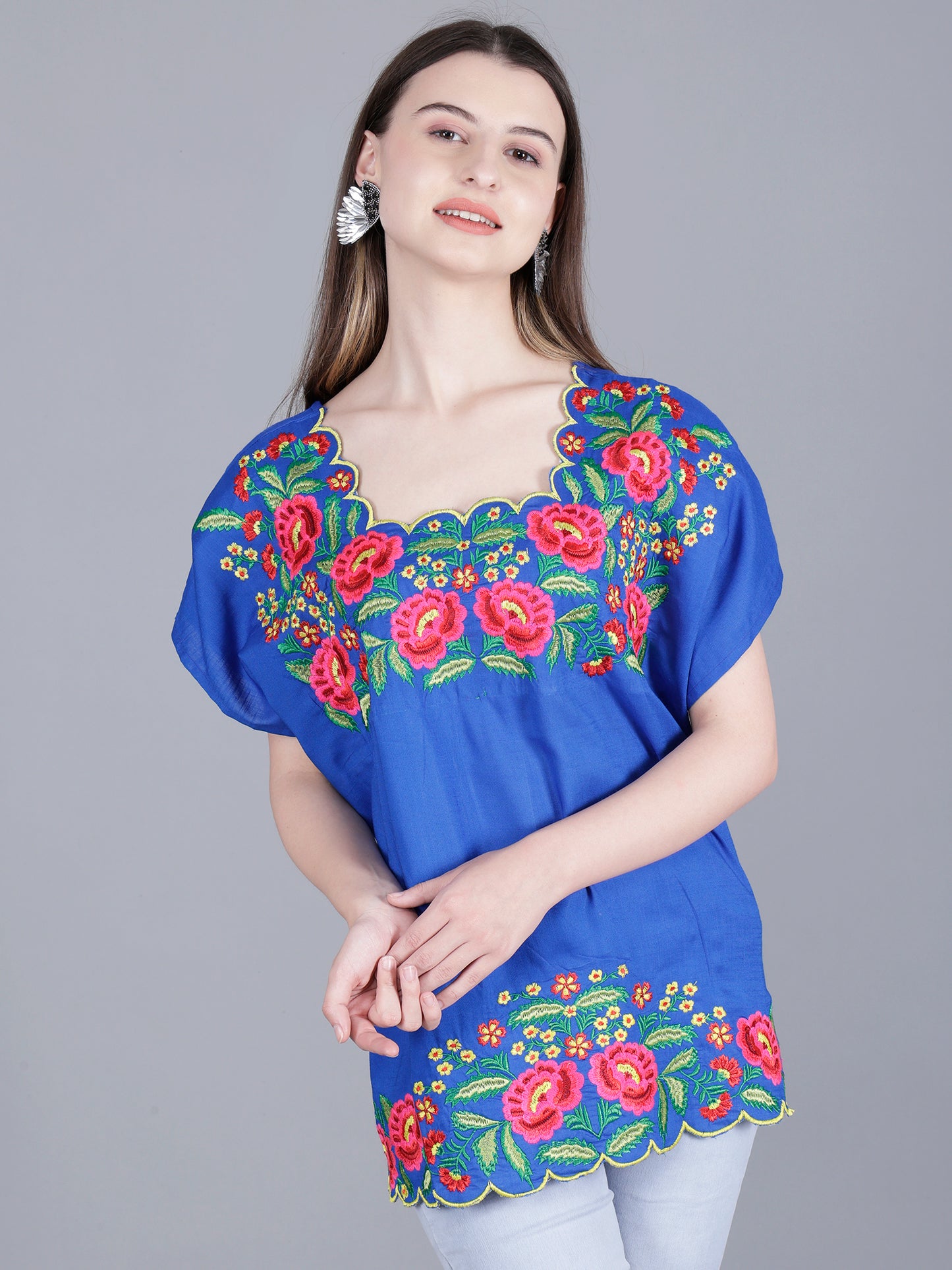 Floral Embroidery Top