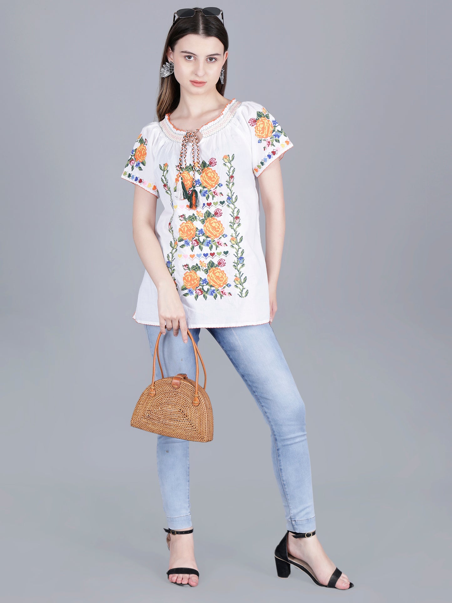Floral Embroidery Top
