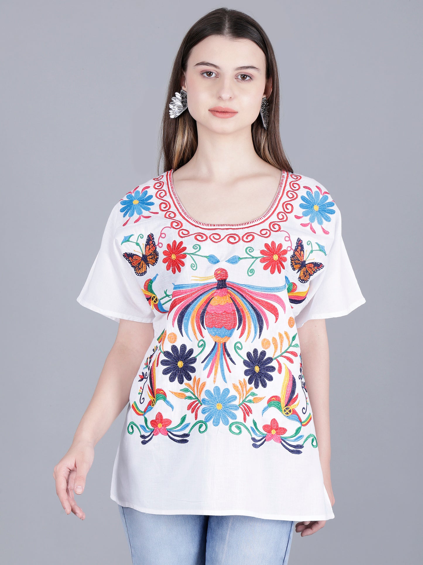 Floral Embroidery Top