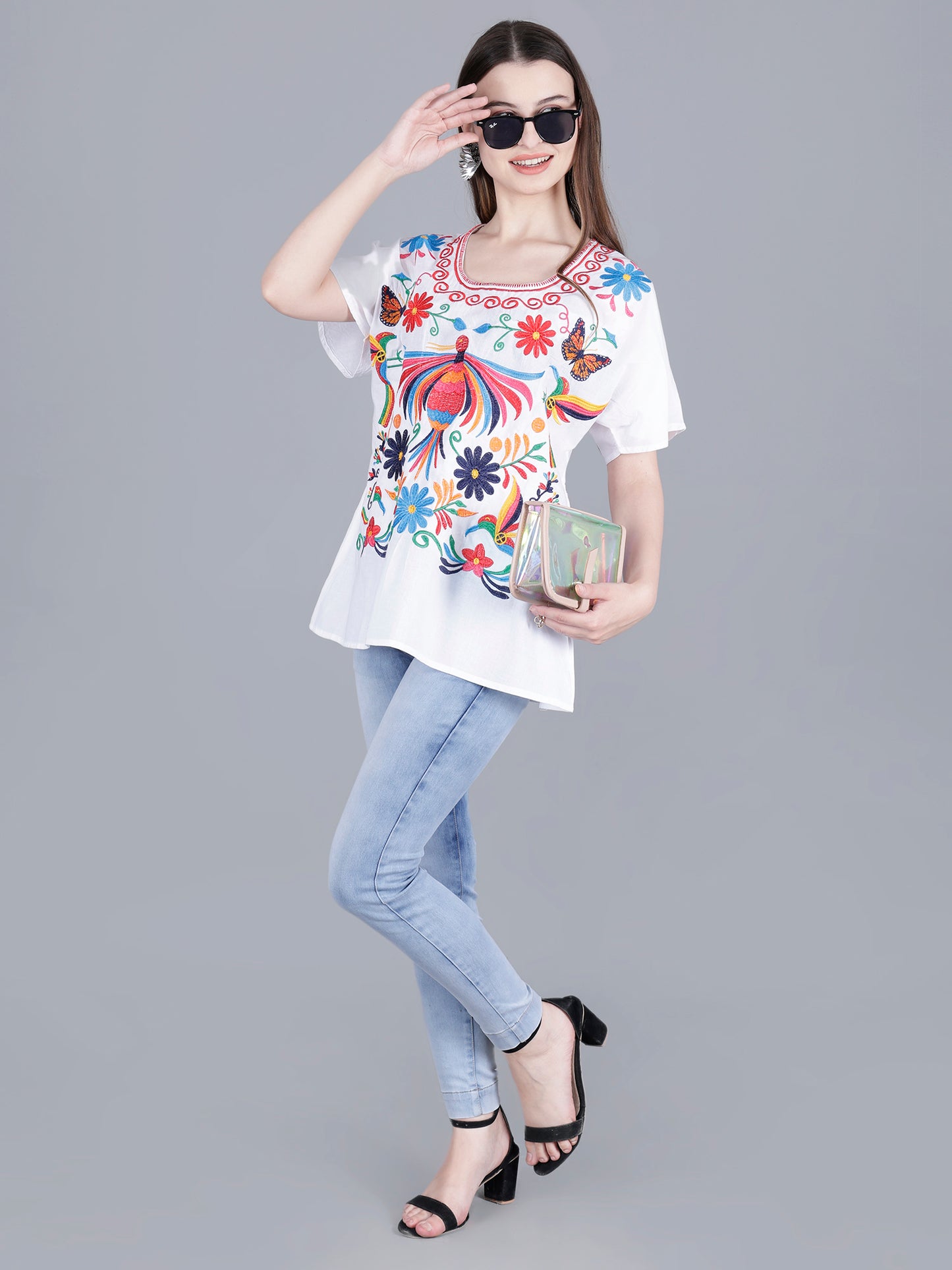 Floral Embroidery Top