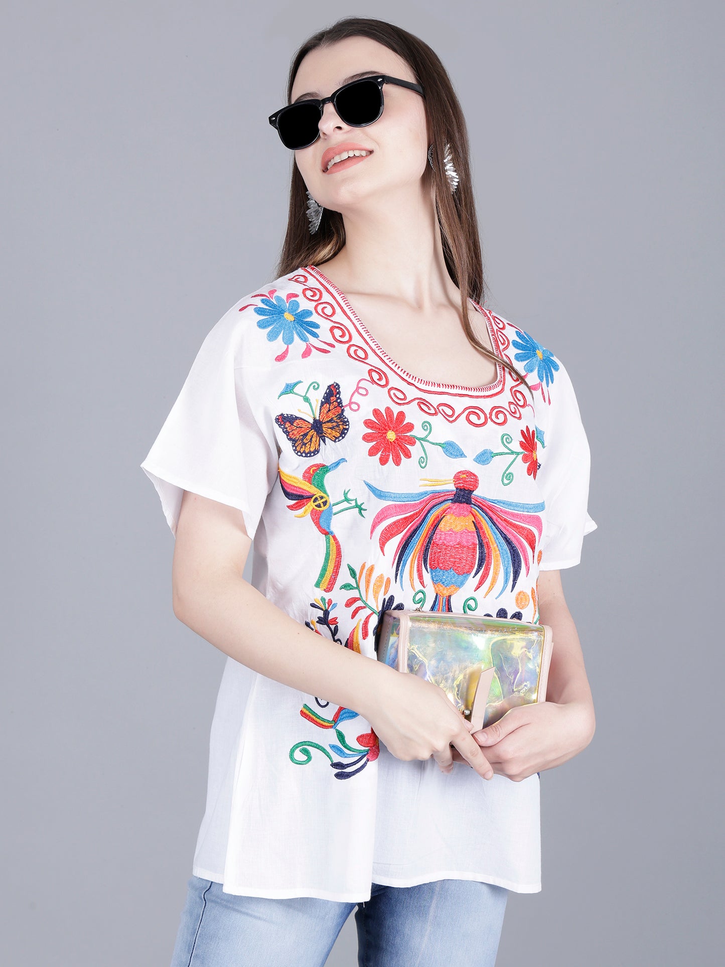 Floral Embroidery Top