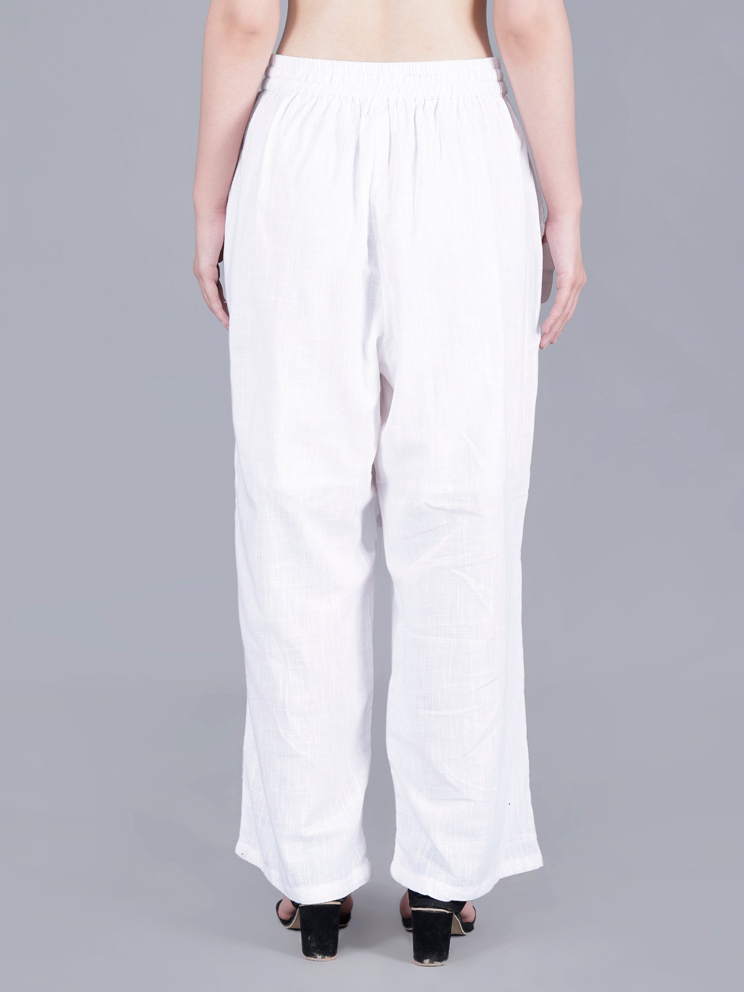 White Stylish buttoned Bottoms