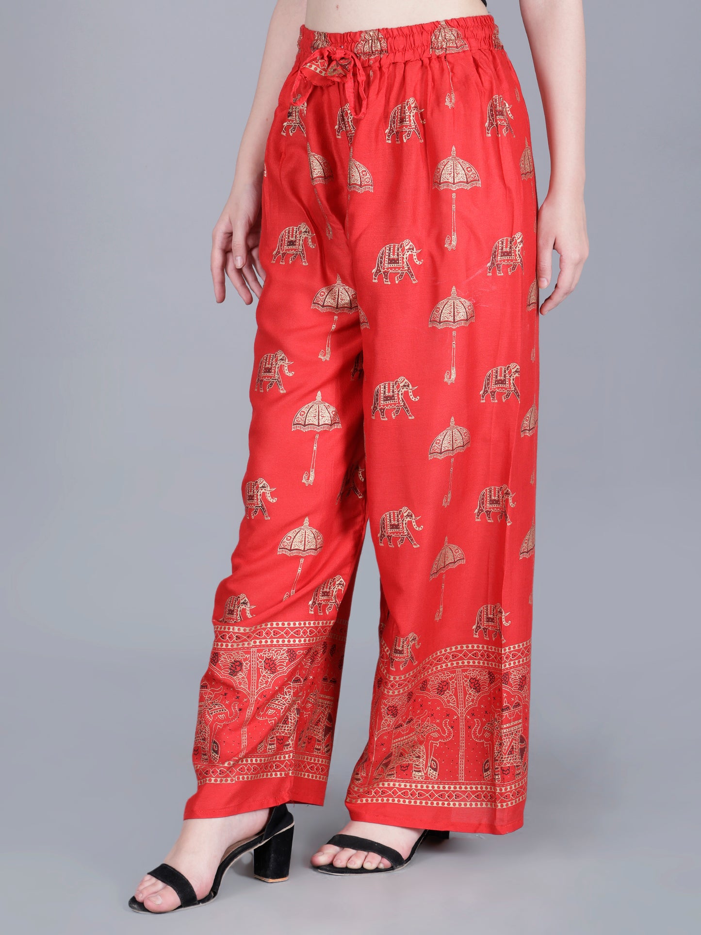 Straight Fit Printed Pants