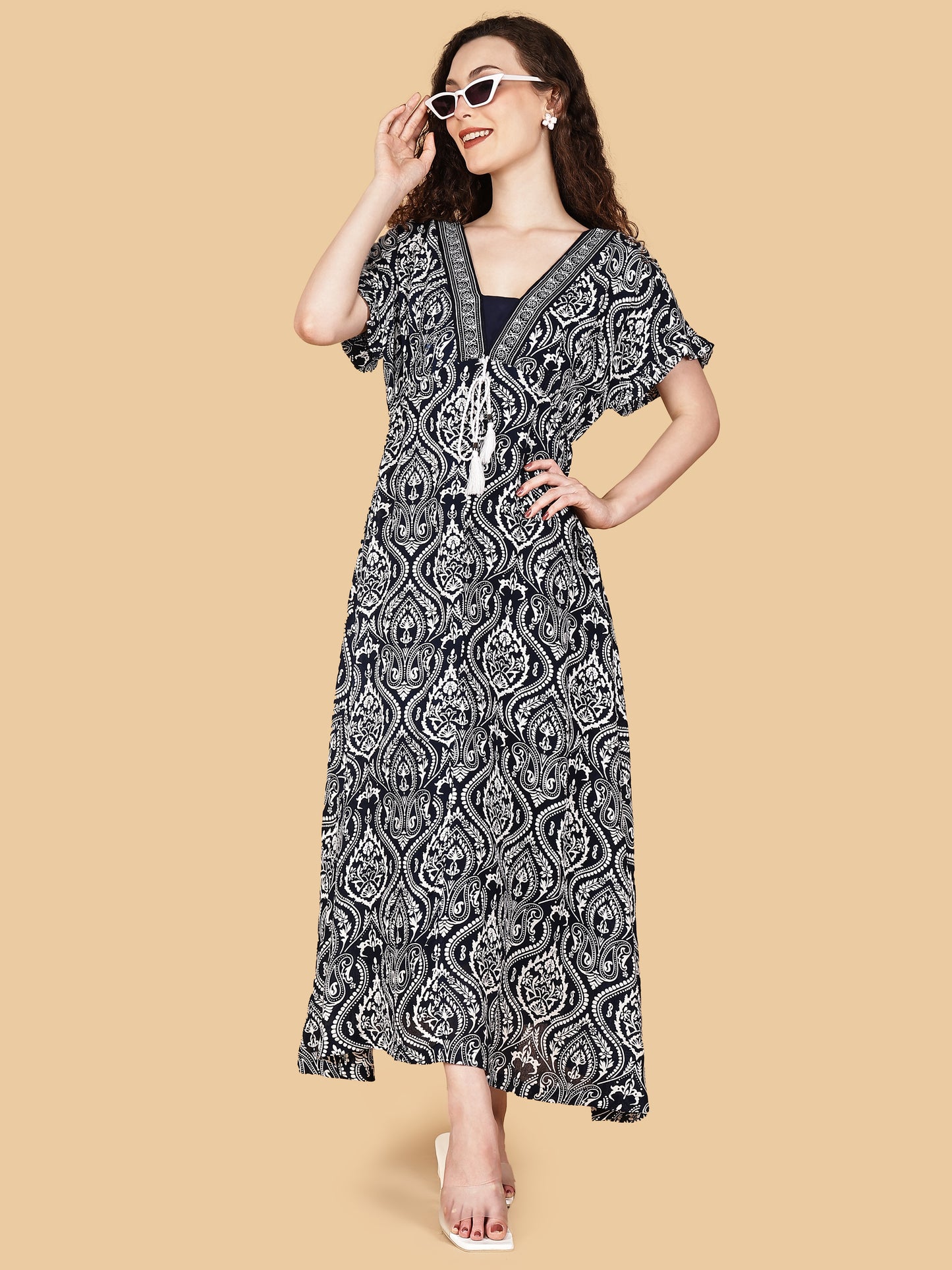 Midnight Paisley Dress