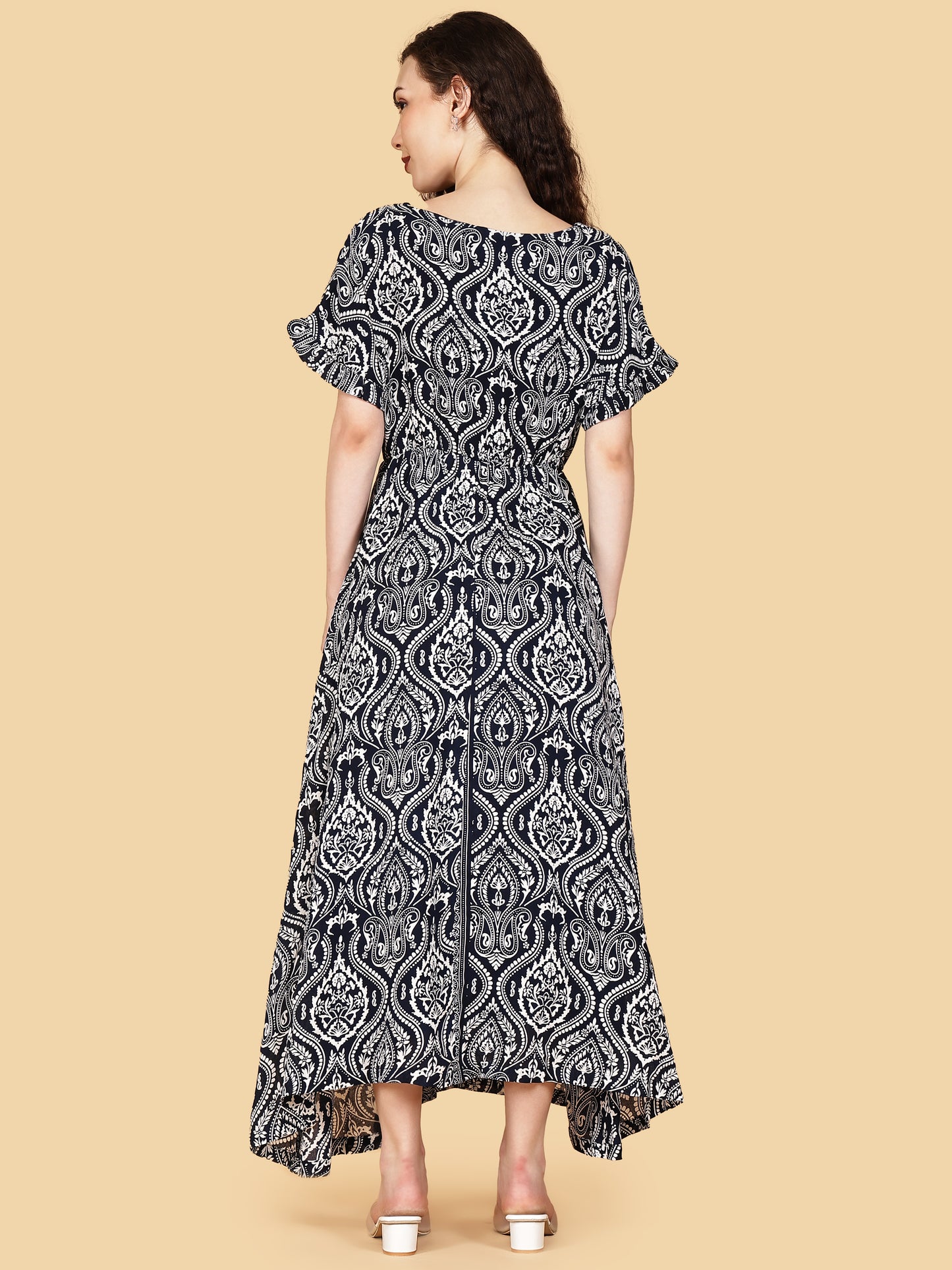 Midnight Paisley Dress